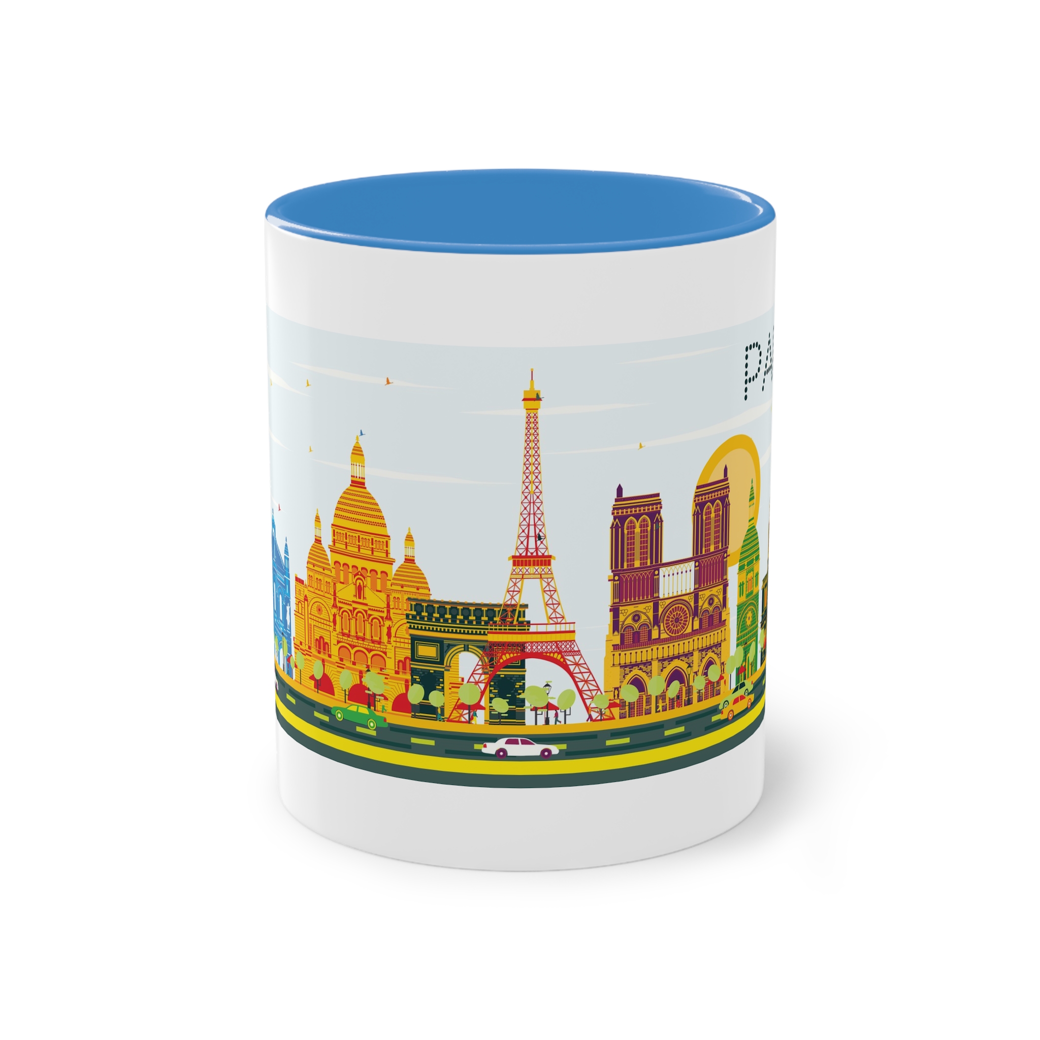 Paris Color Two Tone Coffee Mug 11oz - Image 33