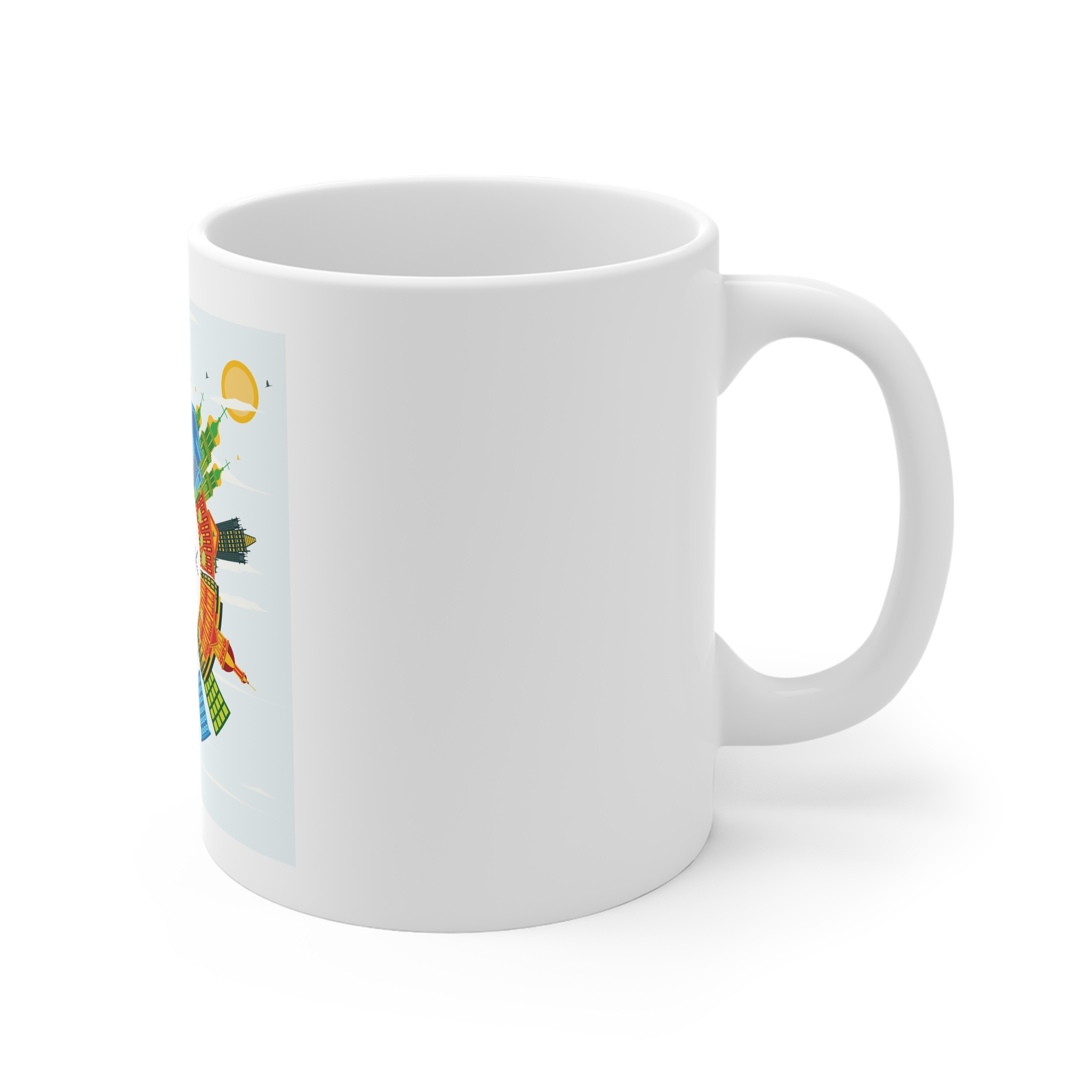 Saransk Color Circle Cloud 11oz White Mug - Image 3