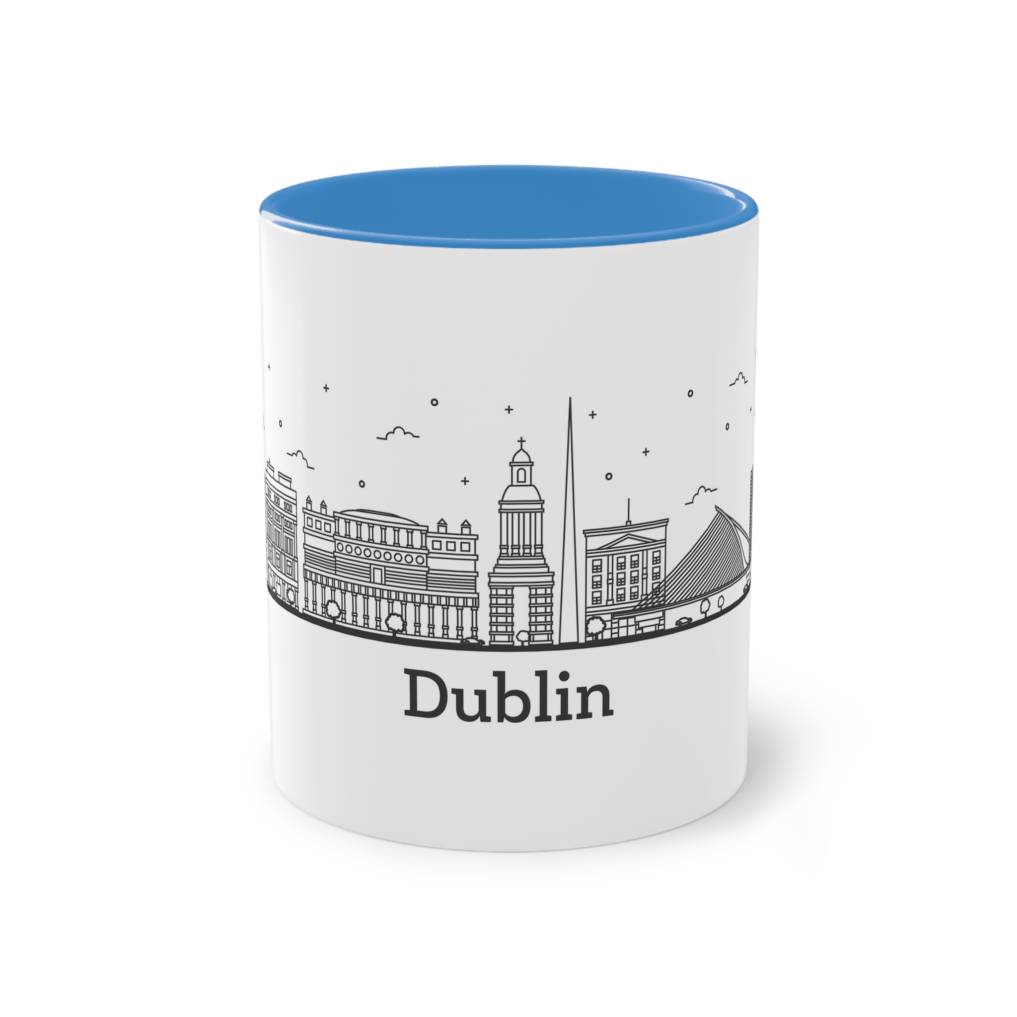 Dublin Outline Bold Two Tone Coffee Mug 11oz - Image 33