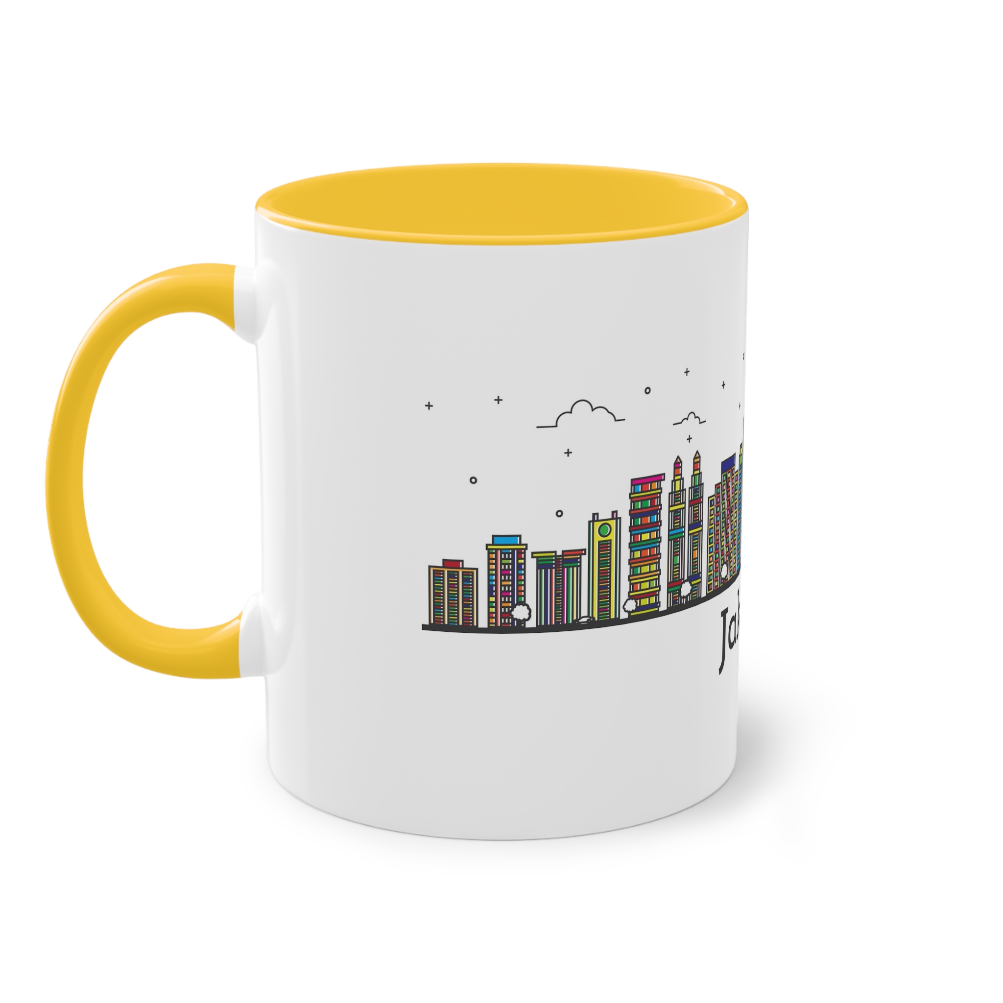Jakarta Outline Bold Color Two Tone Coffee Mug 11oz - Image 19
