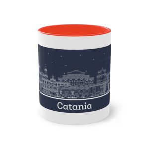 Catania Outline Inverse Two Tone Coffee Mug 11oz