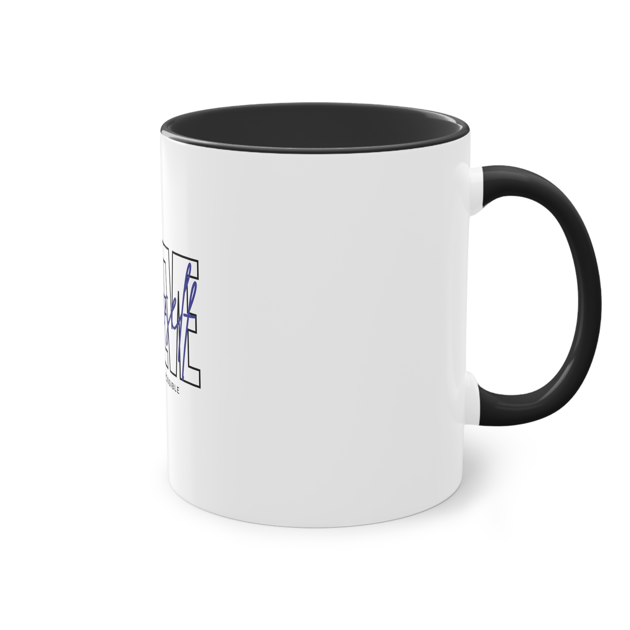 Believe Yourself Positive Affirmation Typography Two Tone Coffee Mug 11oz - Image 12