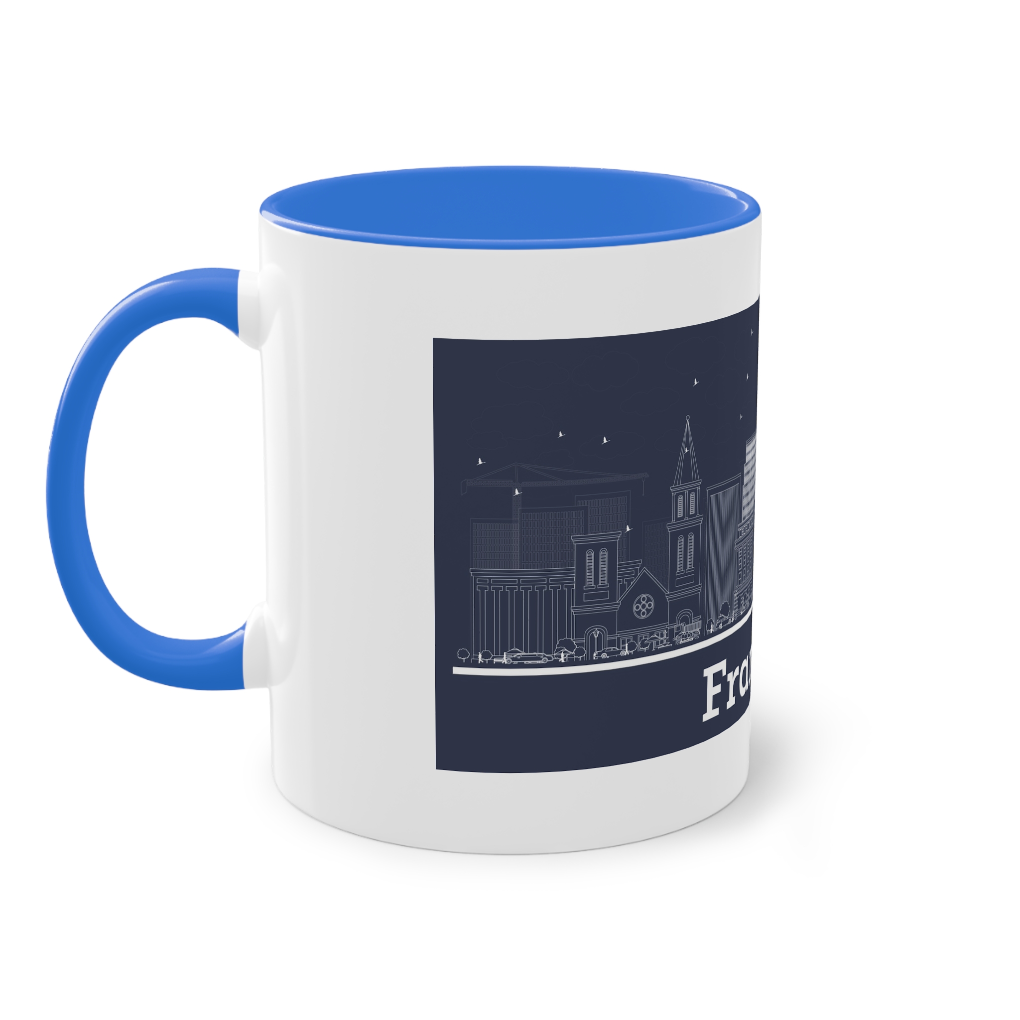 Frankfort Outline Inverse Two Tone Coffee Mug 11oz - Image 39