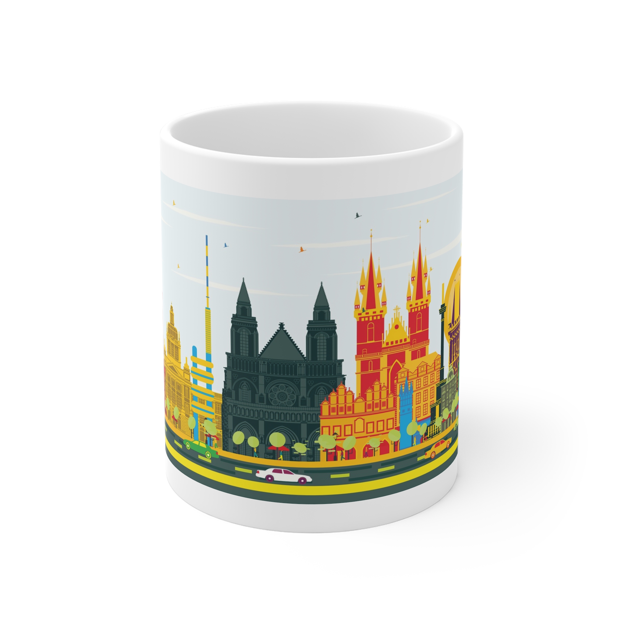 Prague New Color 11oz White Mug