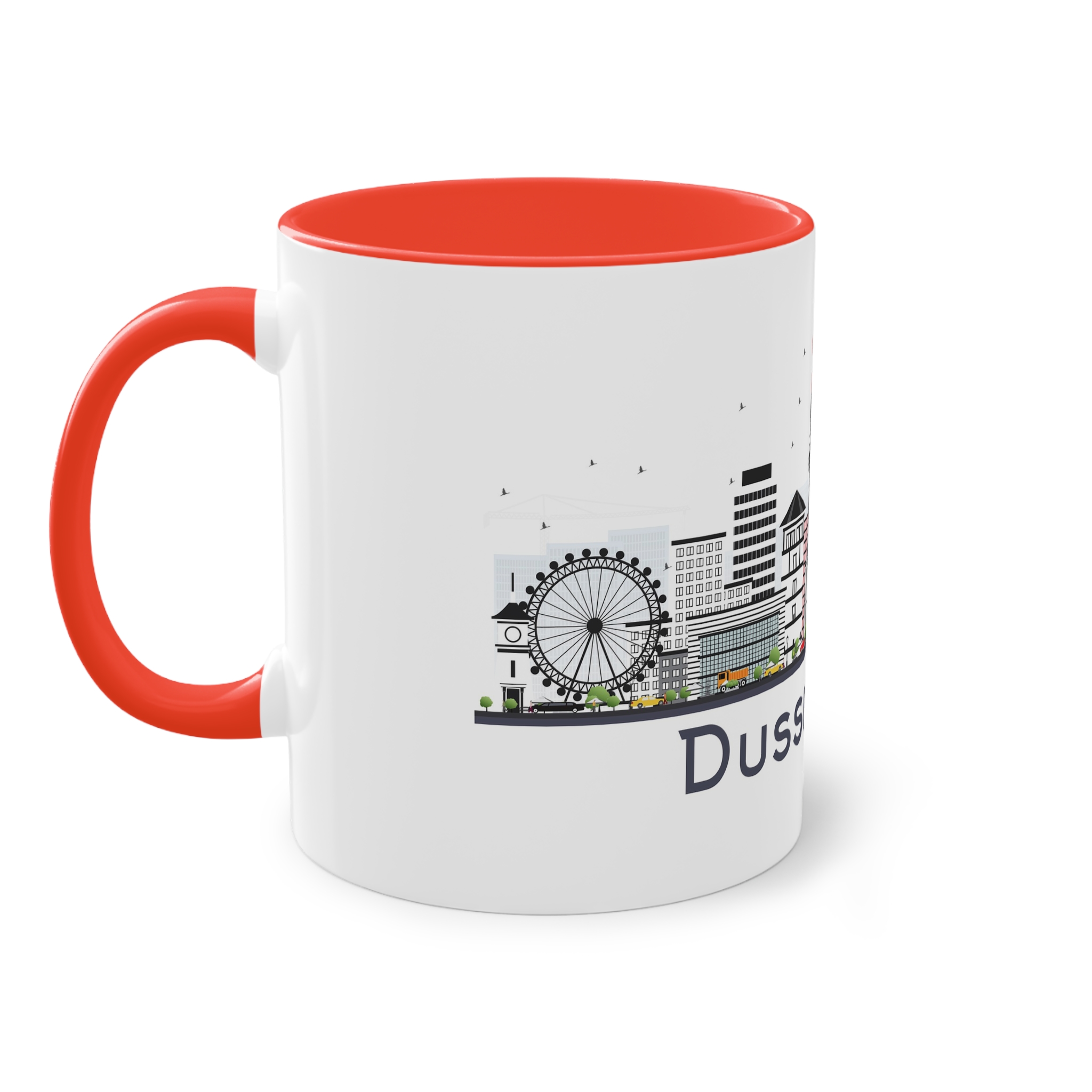 Dusseldorf Isolated Two Tone Coffee Mug 11oz - Image 3