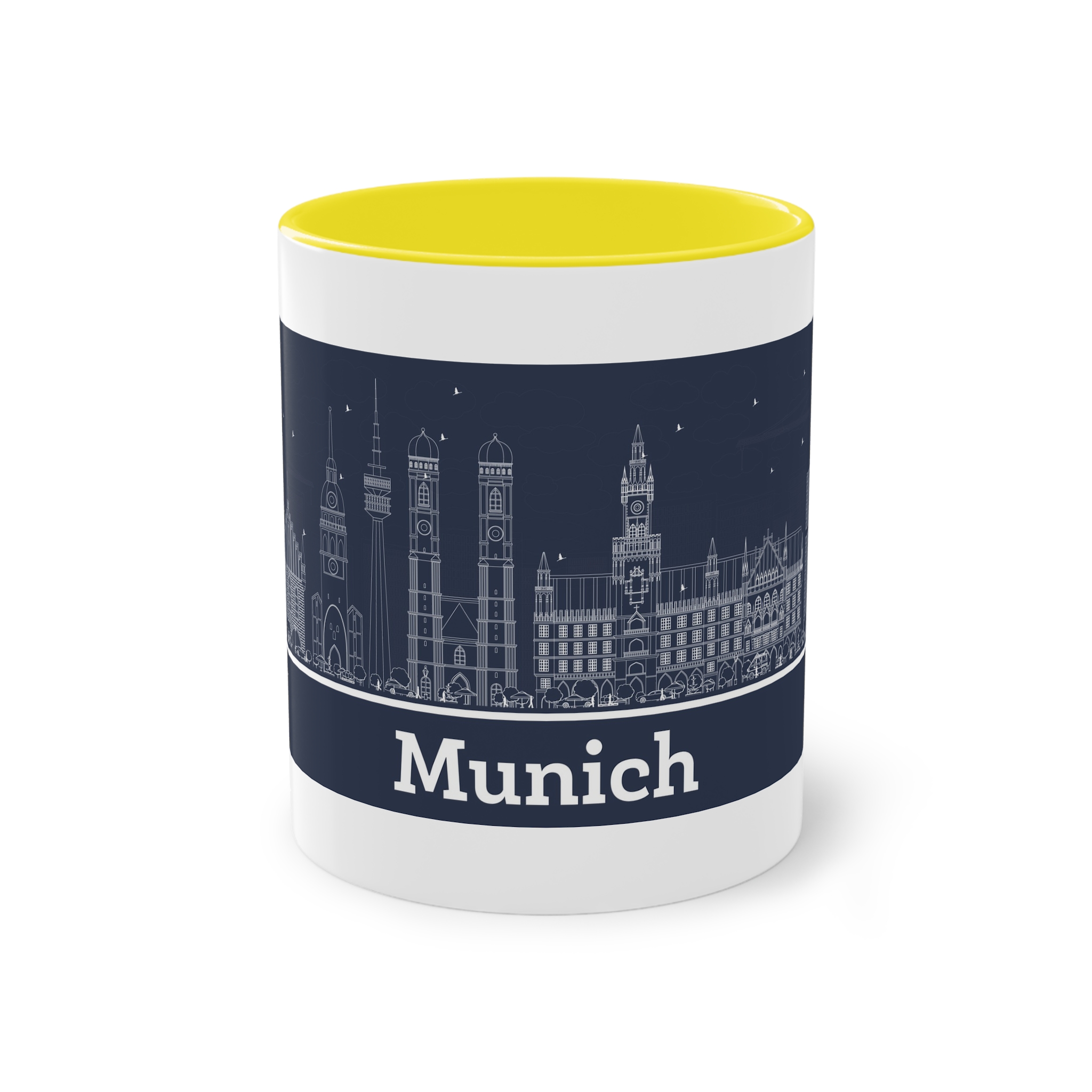 Munich Outline Inverse Two Tone Coffee Mug 11oz - Image 21