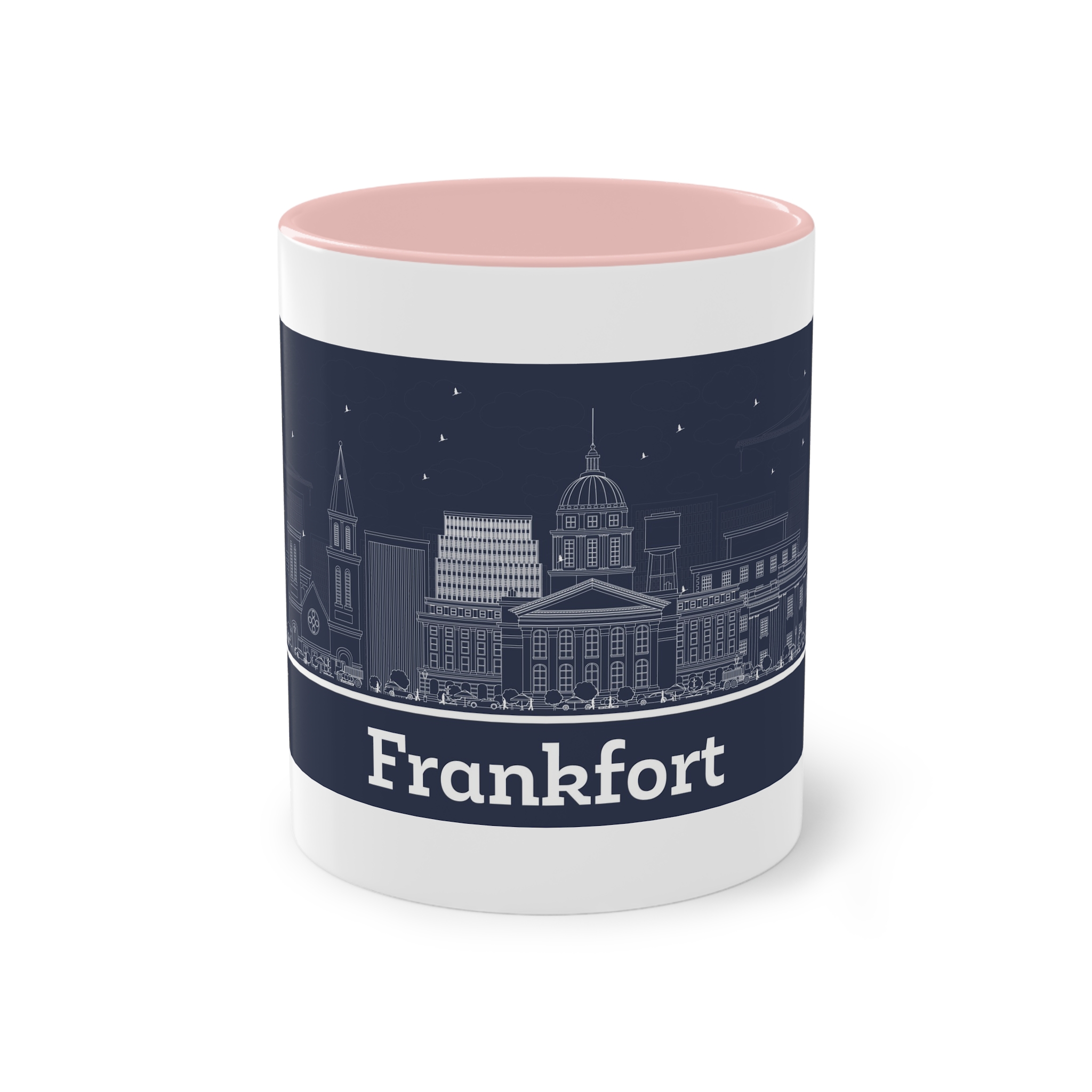 Frankfort Outline Inverse Two Tone Coffee Mug 11oz - Image 45