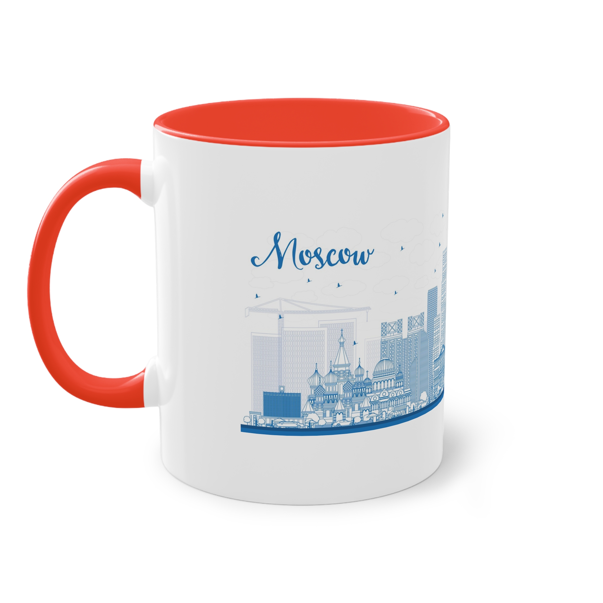 Moscow New Outline Two Tone Coffee Mug 11oz - Image 3