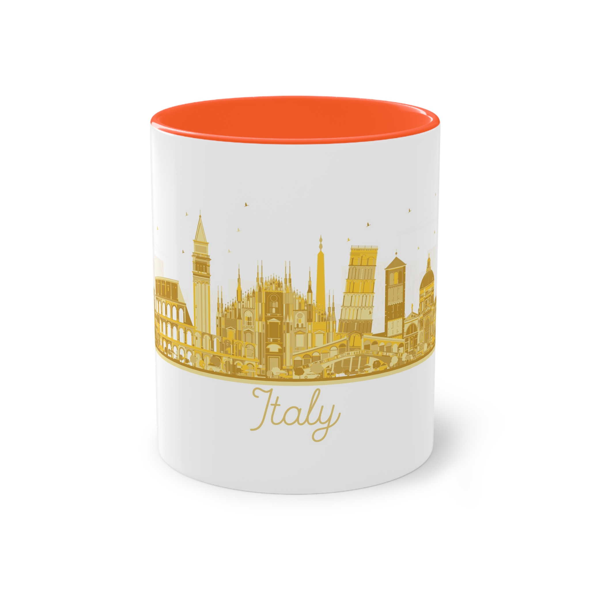 Italy Silhouette Golden 1 Two Tone Coffee Mug 11oz - Image 13