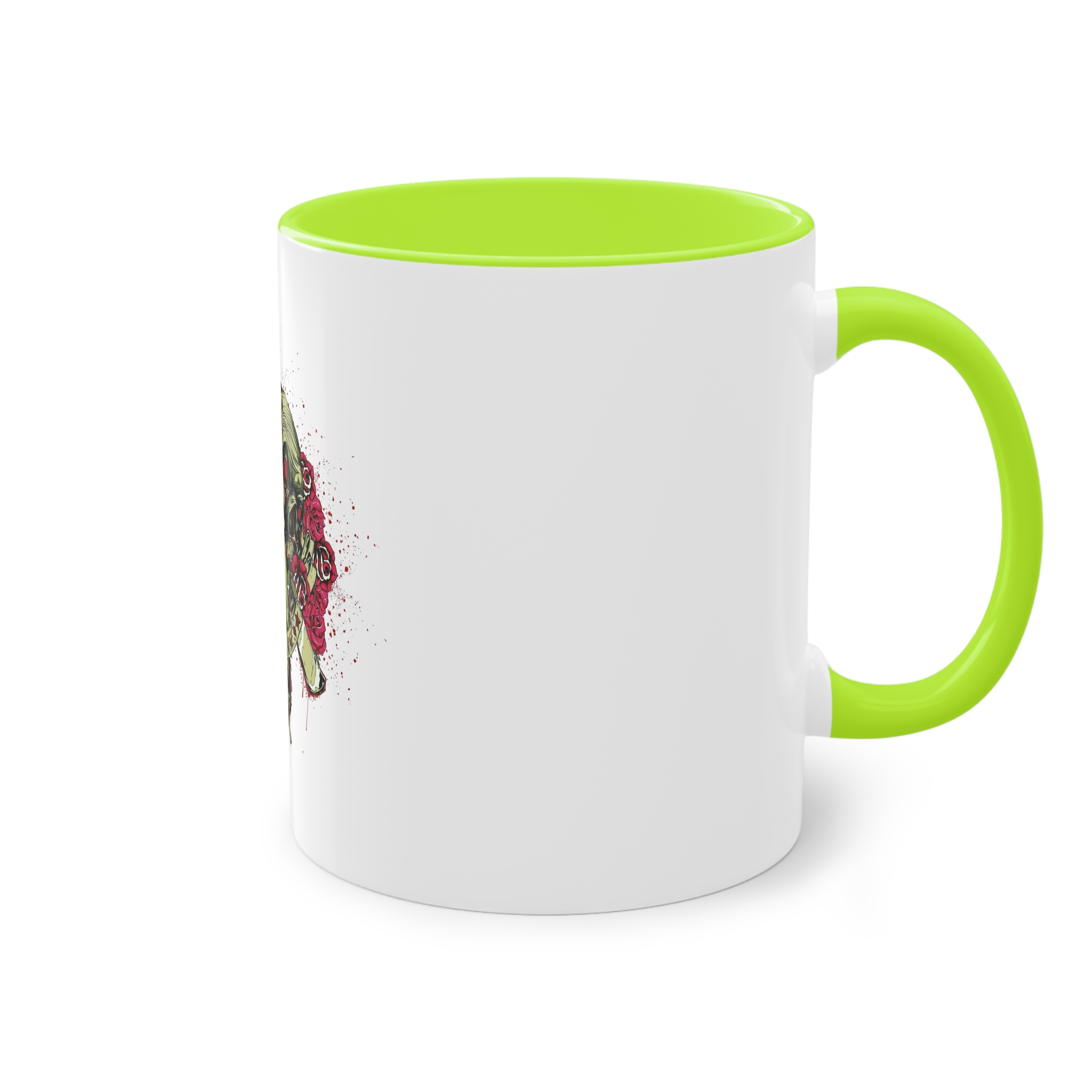 Back Back Zombie Skulls With Blades Knuckle Duster Two Tone Coffee Mug 11oz - Image 28