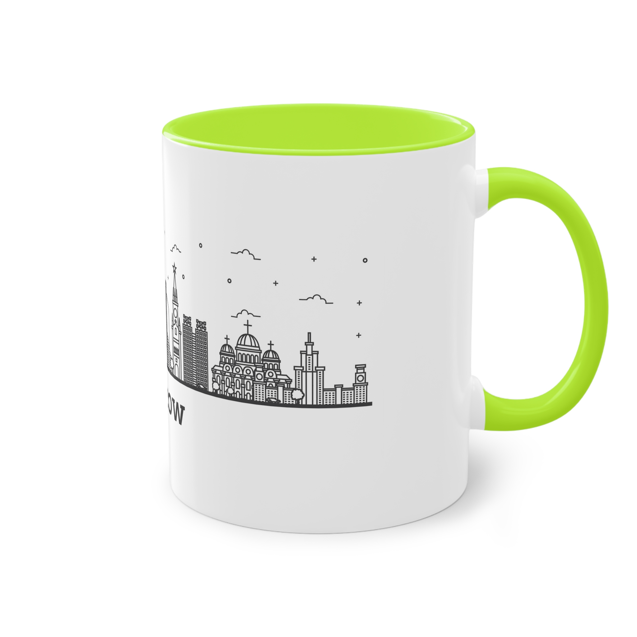 Moscow Outline Bold Two Tone Coffee Mug 11oz - Image 28