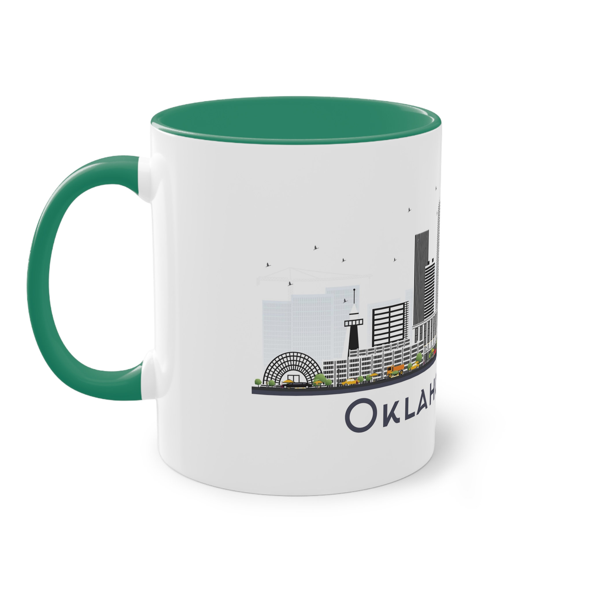Oklahoma City Isolated Two Tone Coffee Mug 11oz - Image 31