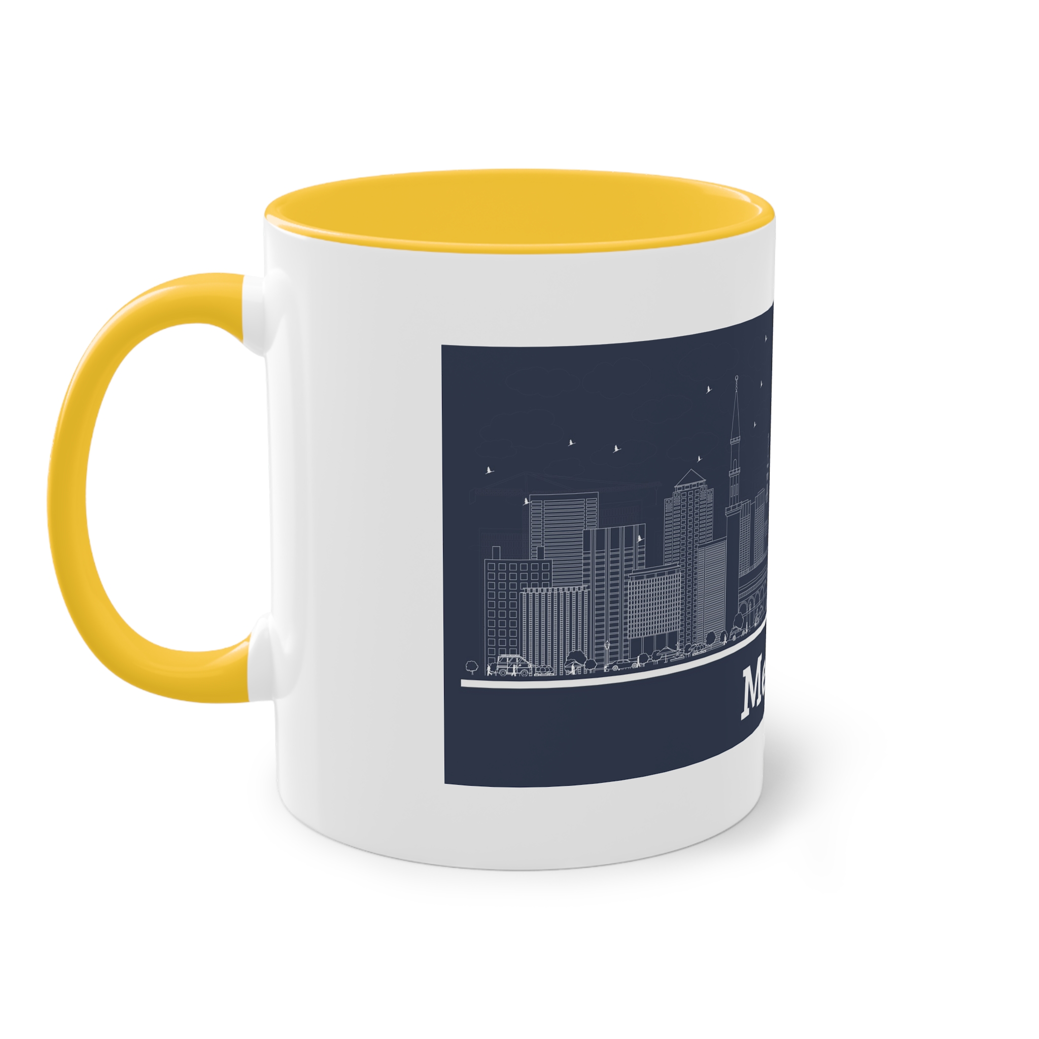 Medina Outline Inverse Two Tone Coffee Mug 11oz - Image 19