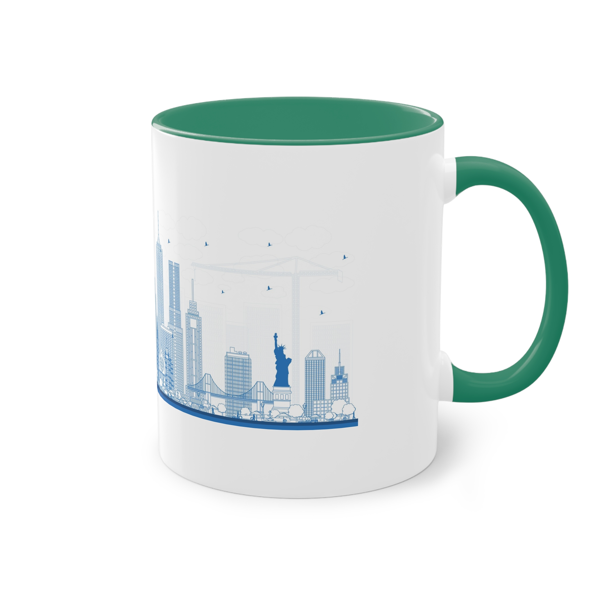 New York New Outline Two Tone Coffee Mug 11oz - Image 32