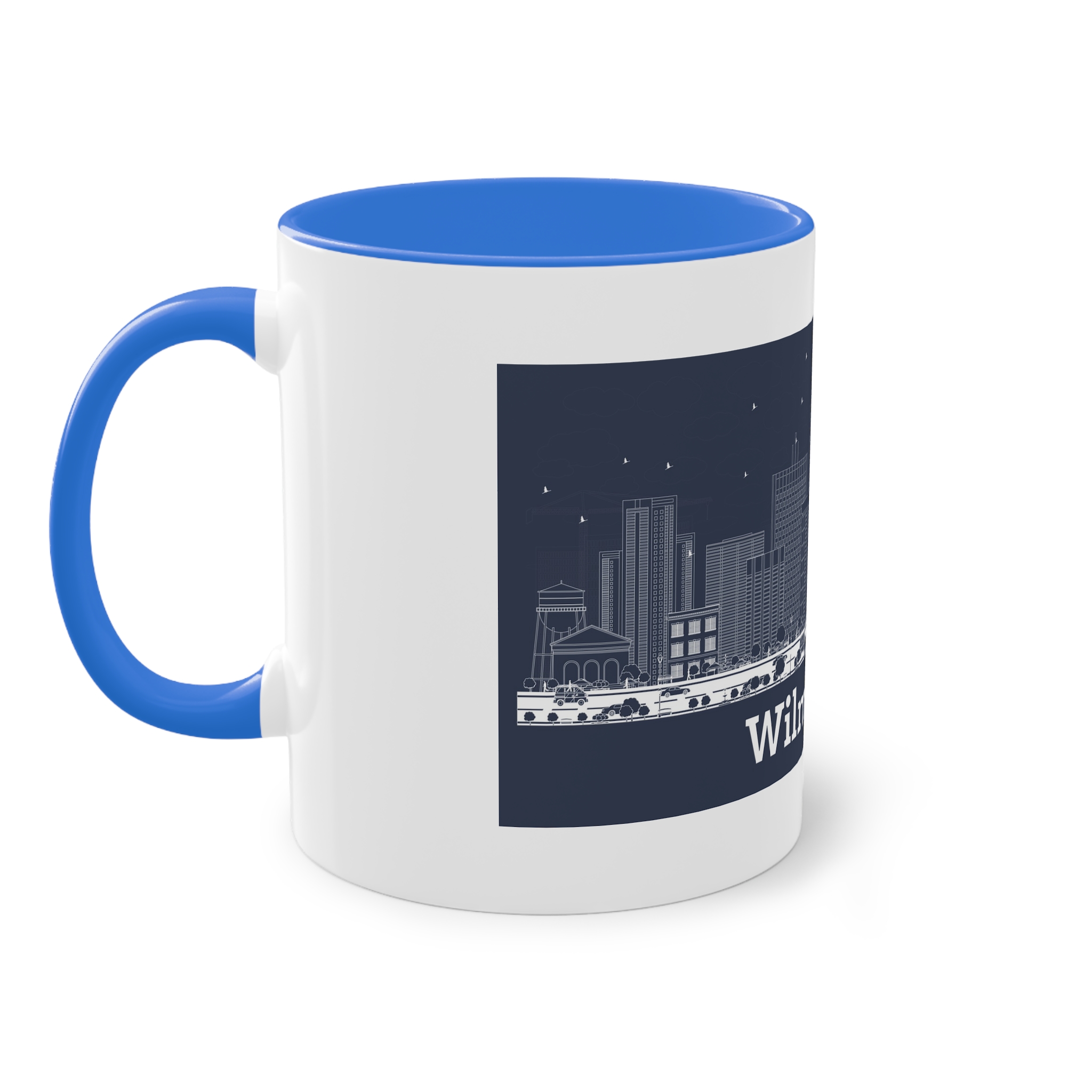 Wilmington Outline Inverse Two Tone Coffee Mug 11oz - Image 39