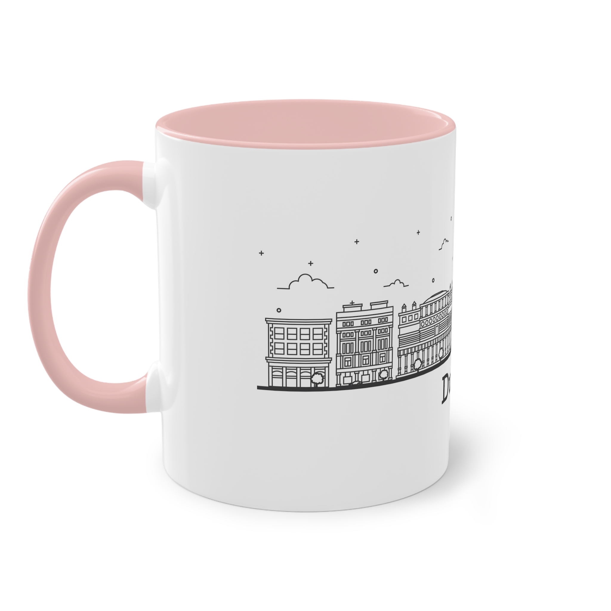 Dublin Outline Bold Two Tone Coffee Mug 11oz - Image 47