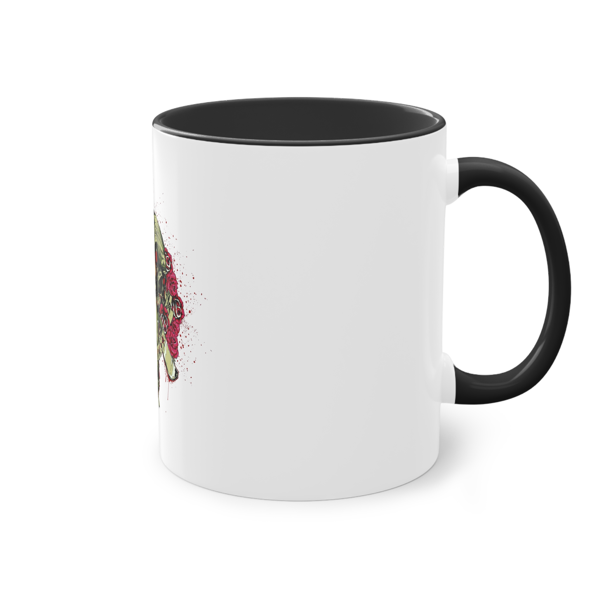 Back Back Zombie Skulls With Blades Knuckle Duster Two Tone Coffee Mug 11oz - Image 12