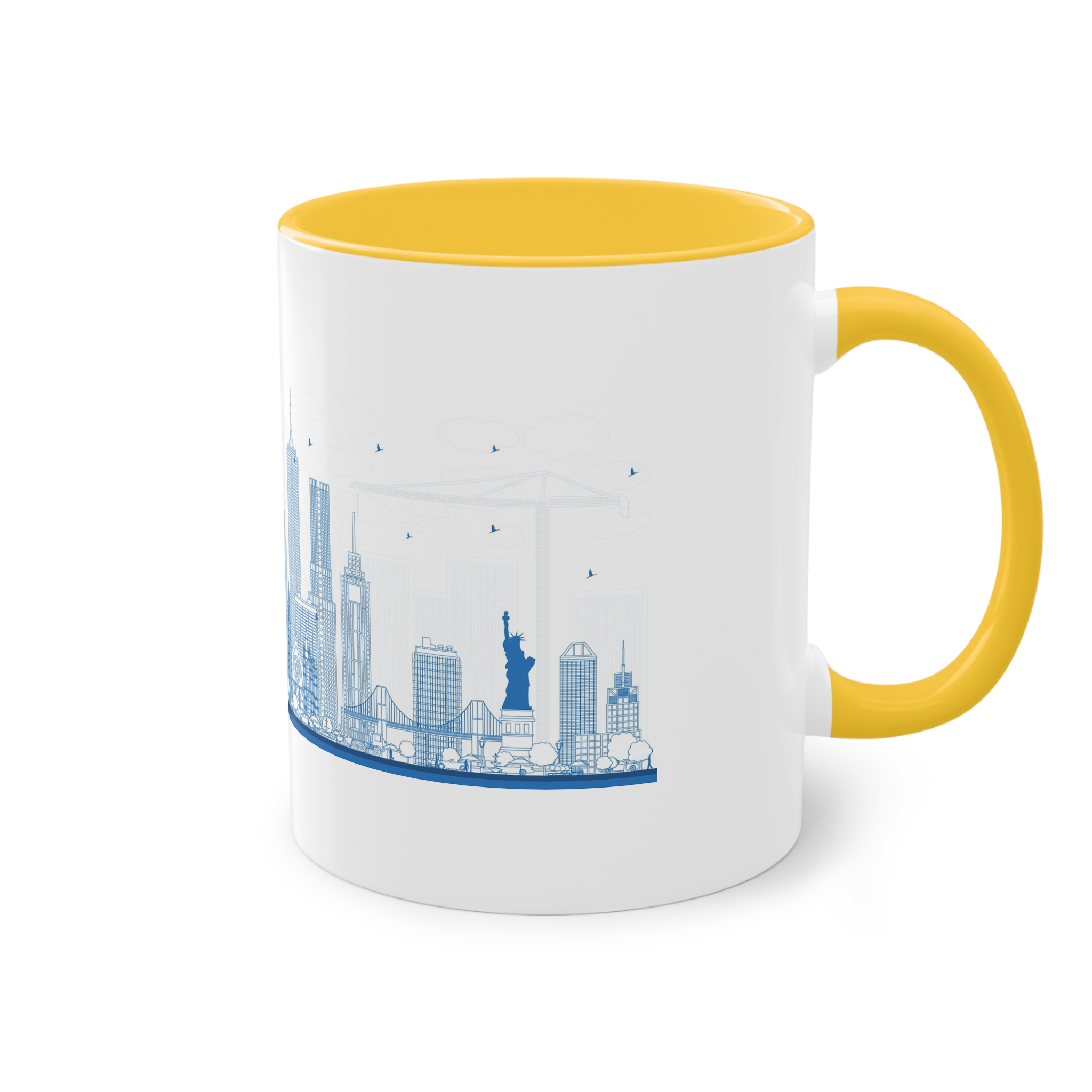 New York New Outline Two Tone Coffee Mug 11oz - Image 20