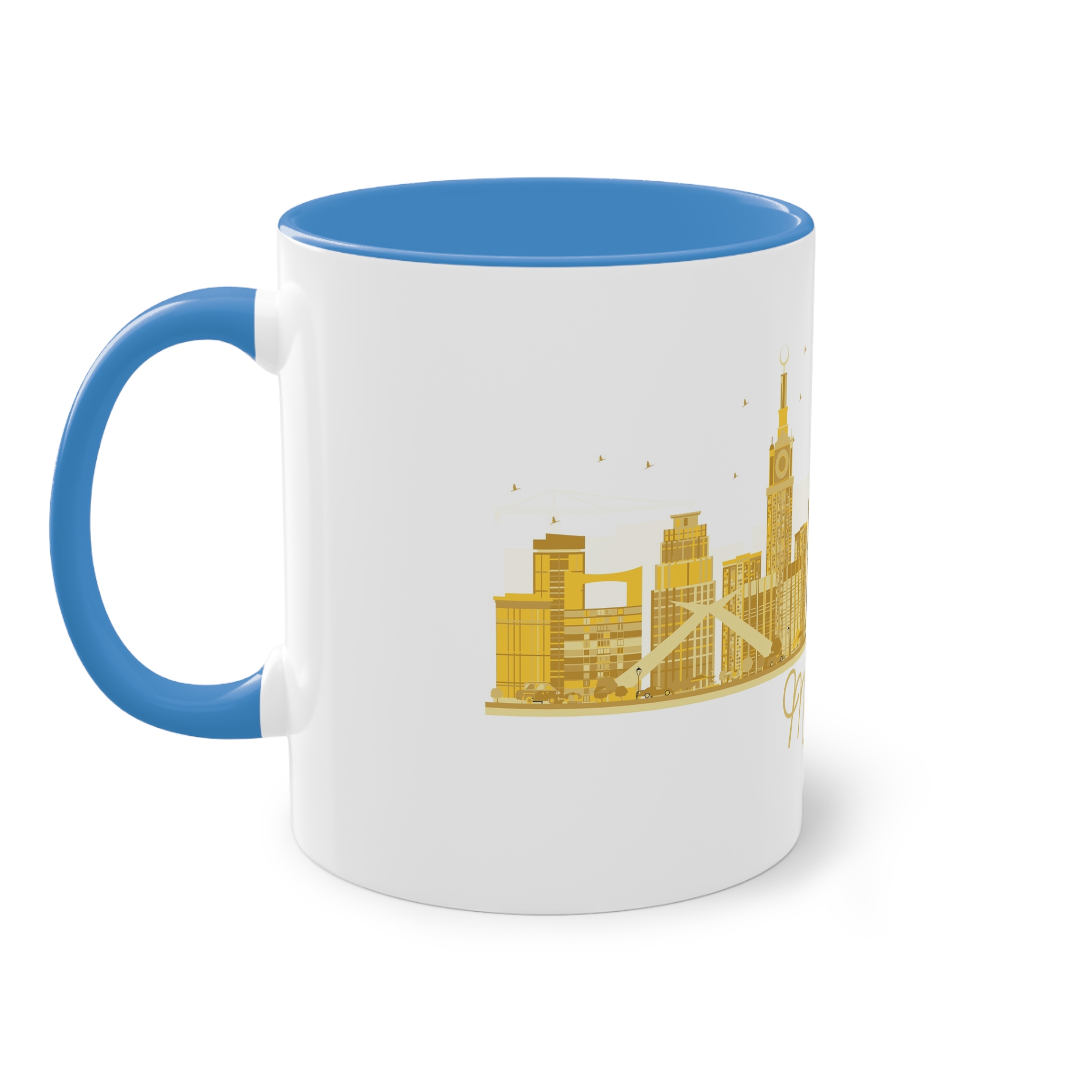 Mecca Golden Silhouette 1 Two Tone Coffee Mug 11oz - Image 35