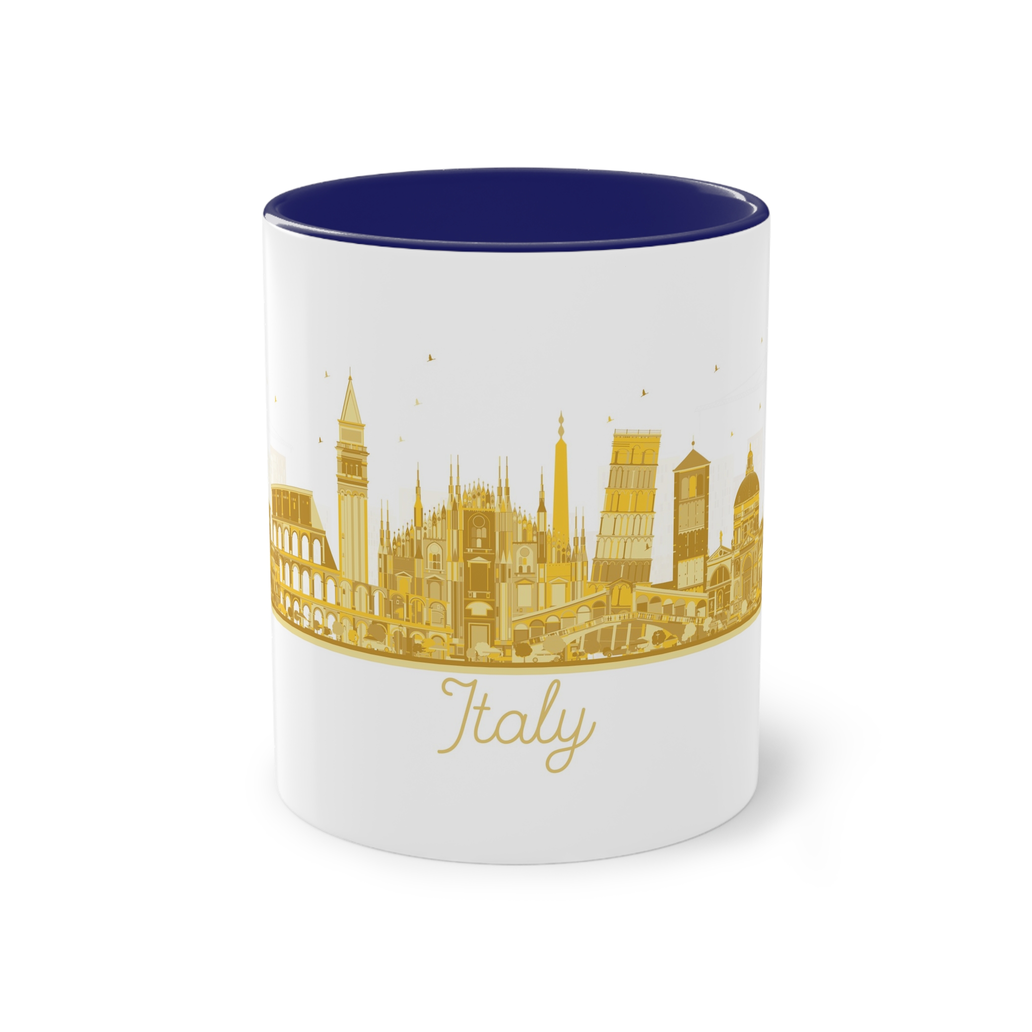 Italy Silhouette Golden 1 Two Tone Coffee Mug 11oz - Image 41