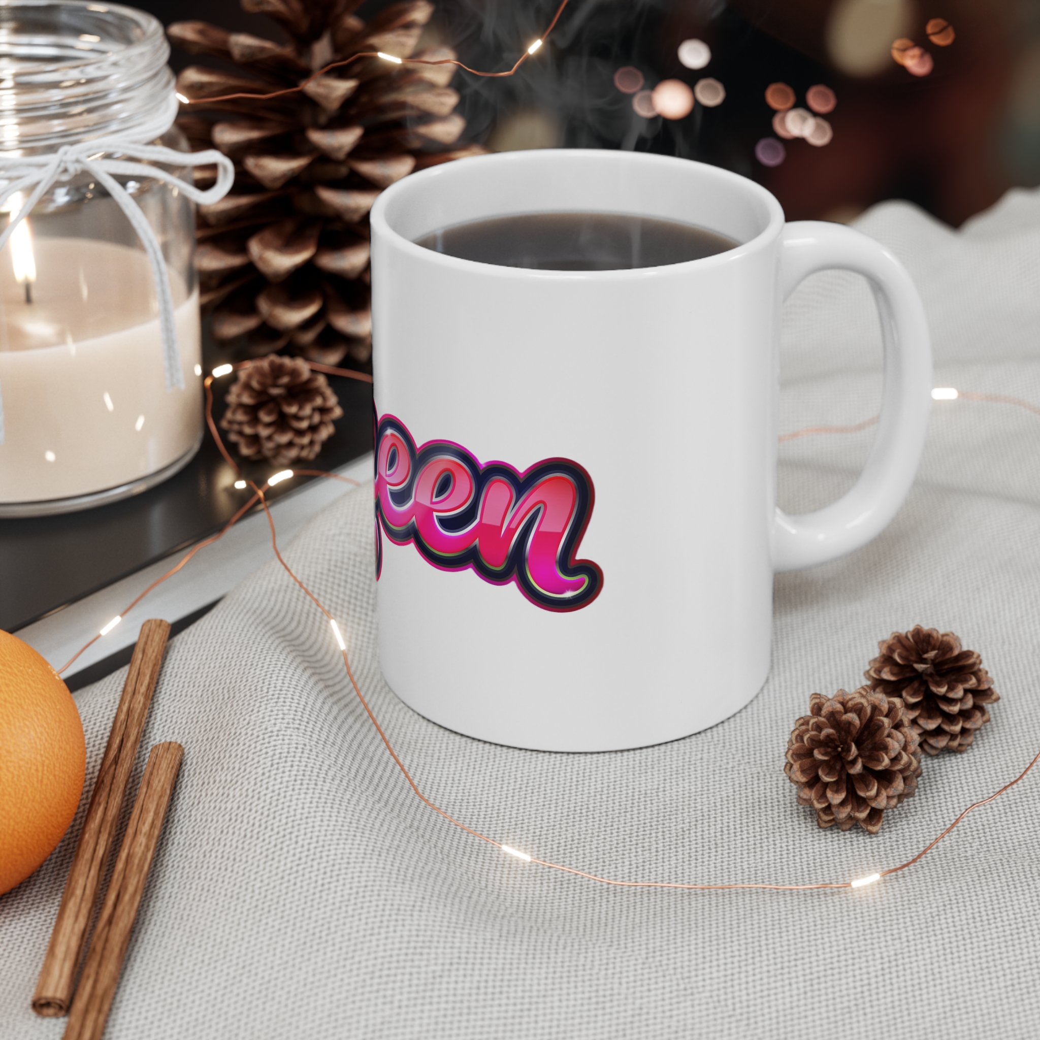 Queen Copia 2 11oz White Mug - Image 4