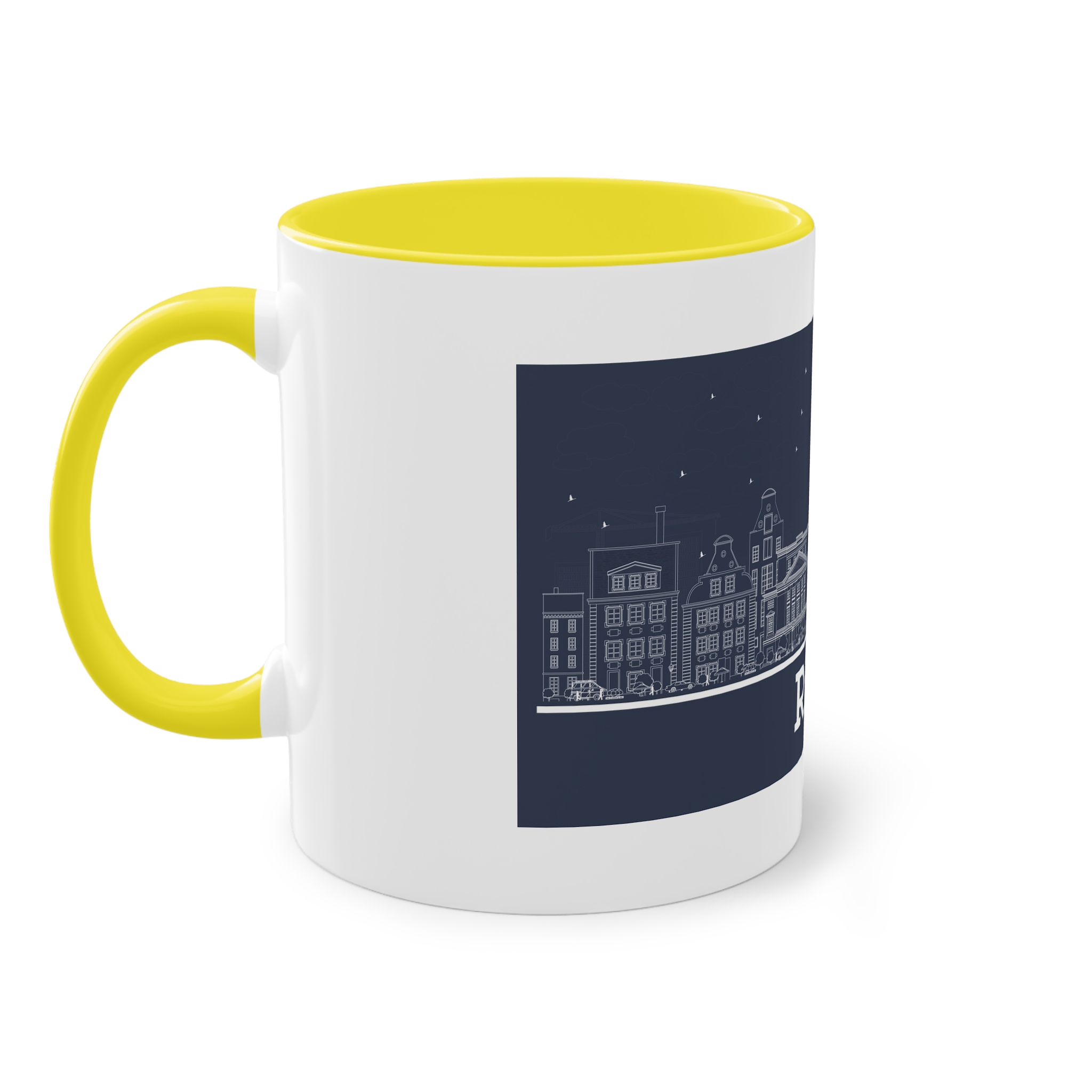 Riga Outline Inverse Two Tone Coffee Mug 11oz - Image 23