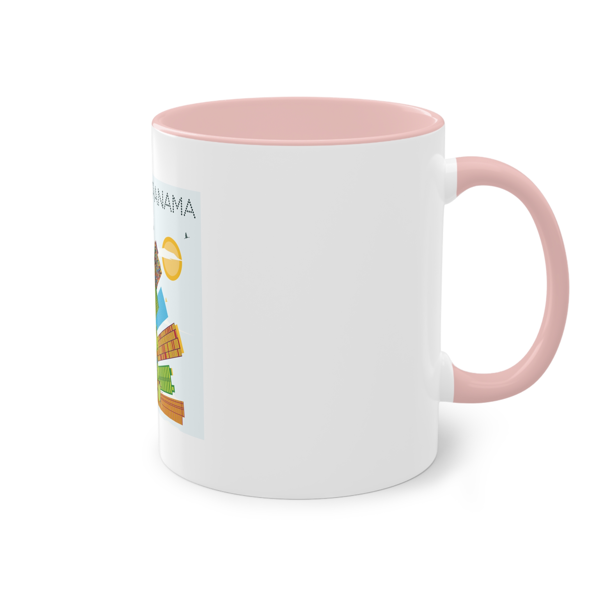Panama Color Corner Cloud Two Tone Coffee Mug 11oz - Image 48