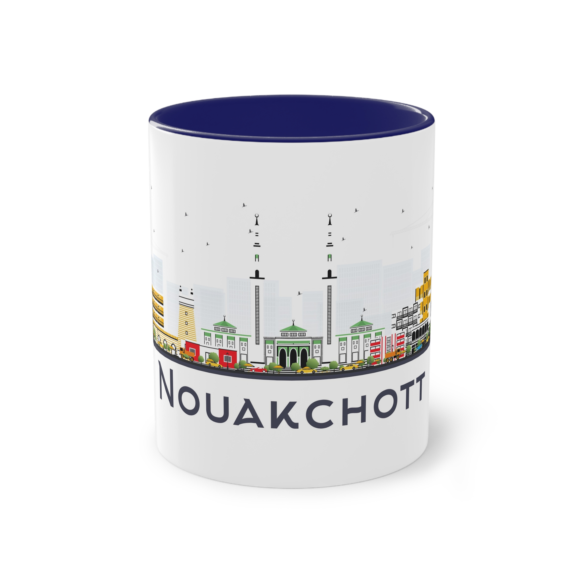 Nouakchott Isolated Two Tone Coffee Mug 11oz - Image 41