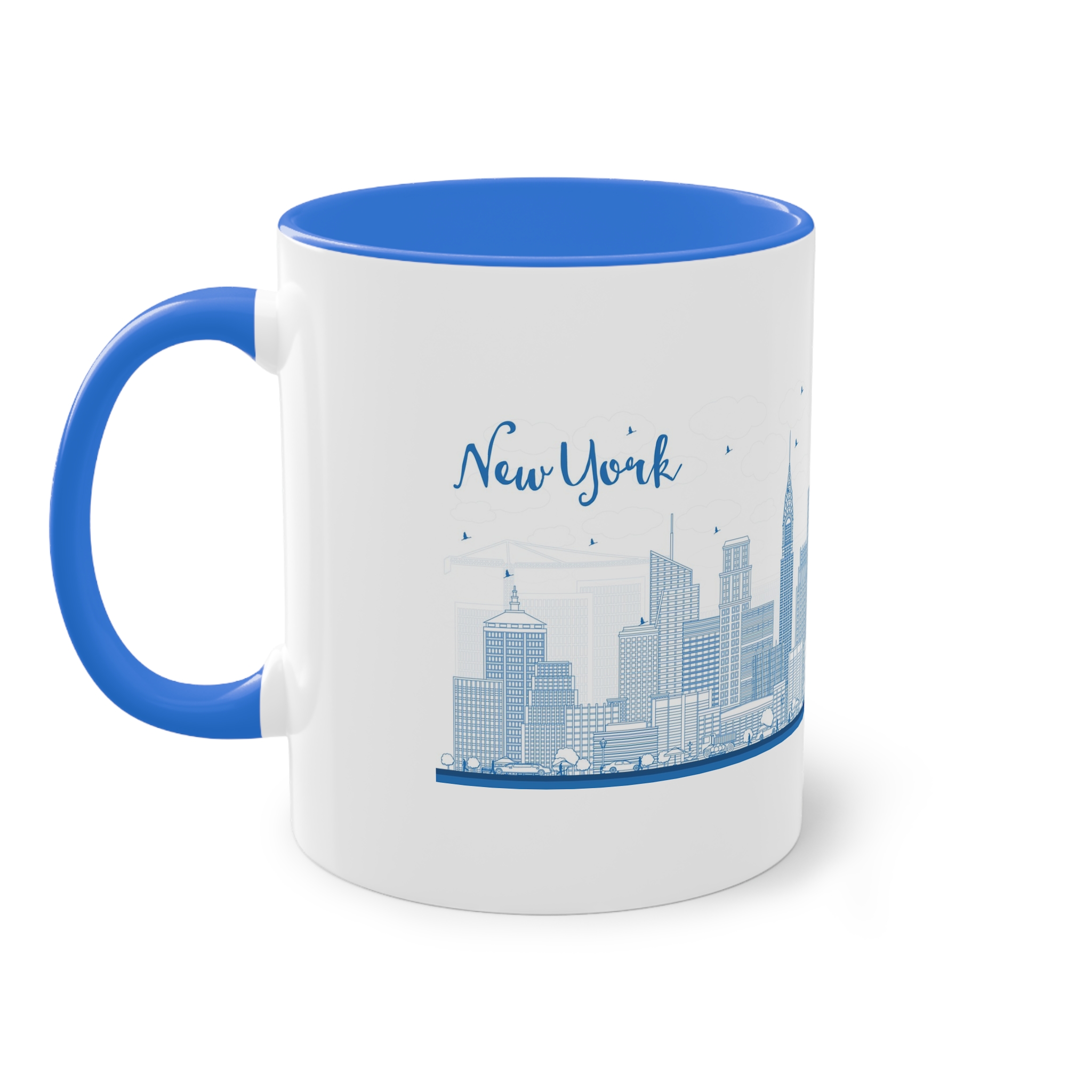 New York New Outline Two Tone Coffee Mug 11oz - Image 39