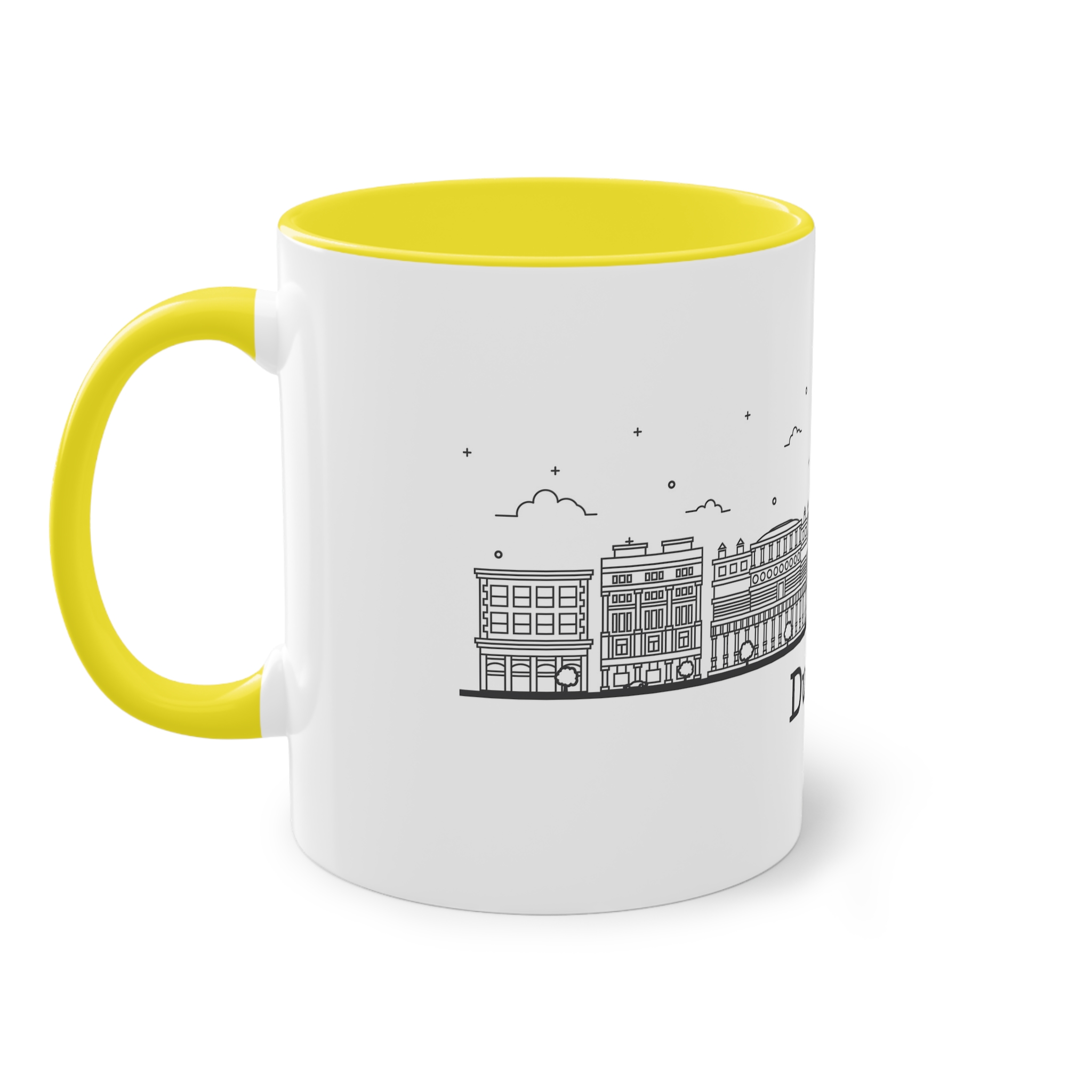 Dublin Outline Bold Two Tone Coffee Mug 11oz - Image 23