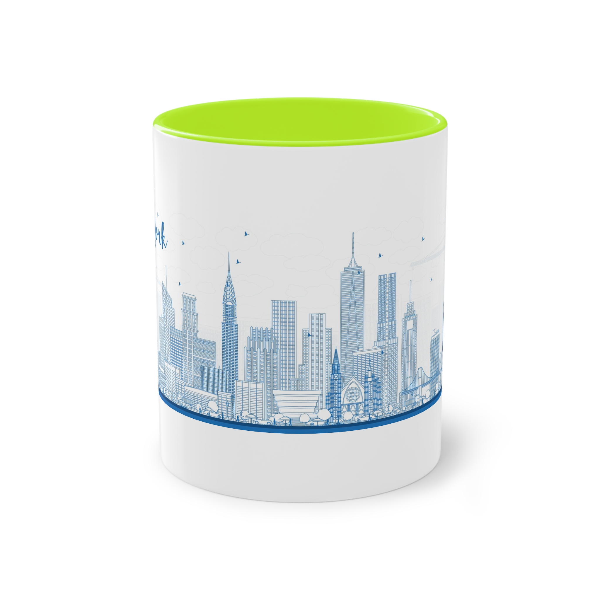 New York New Outline Two Tone Coffee Mug 11oz - Image 25