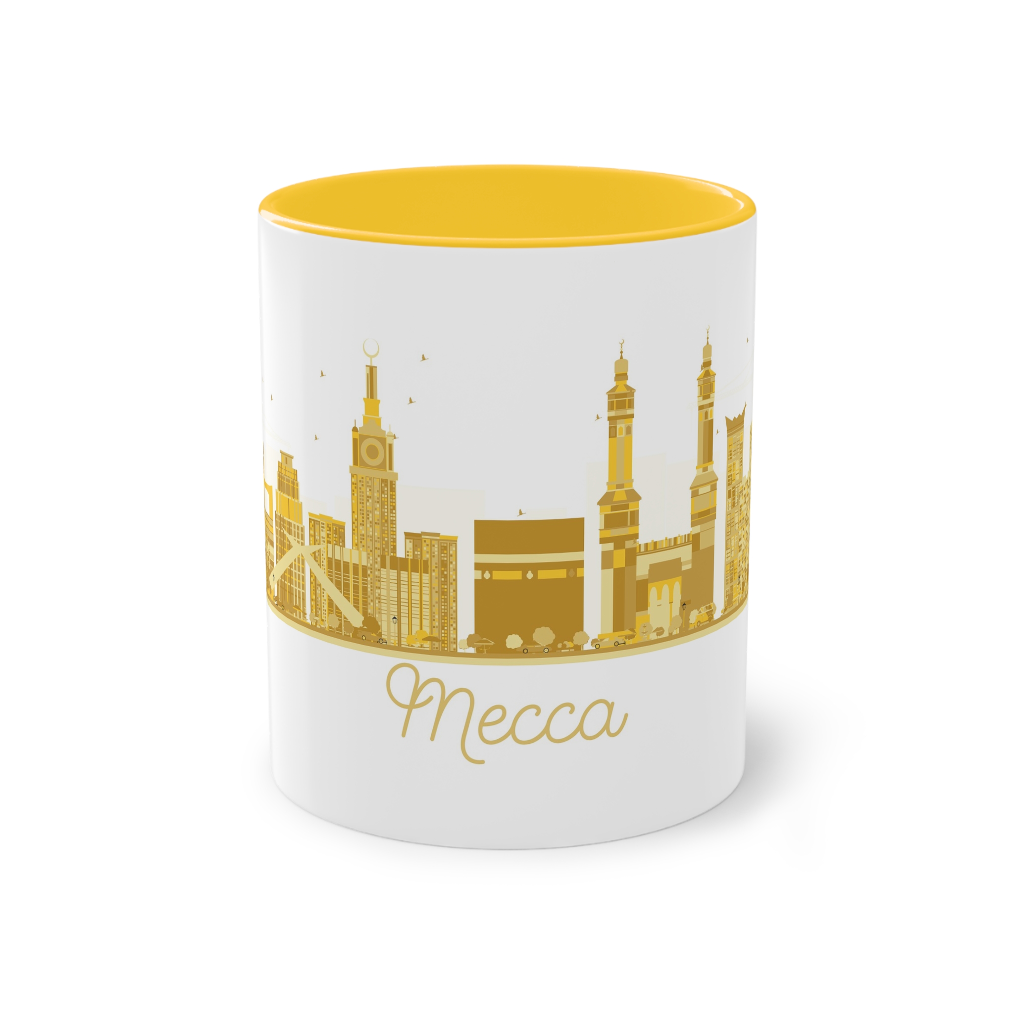 Mecca Golden Silhouette 1 Two Tone Coffee Mug 11oz - Image 17