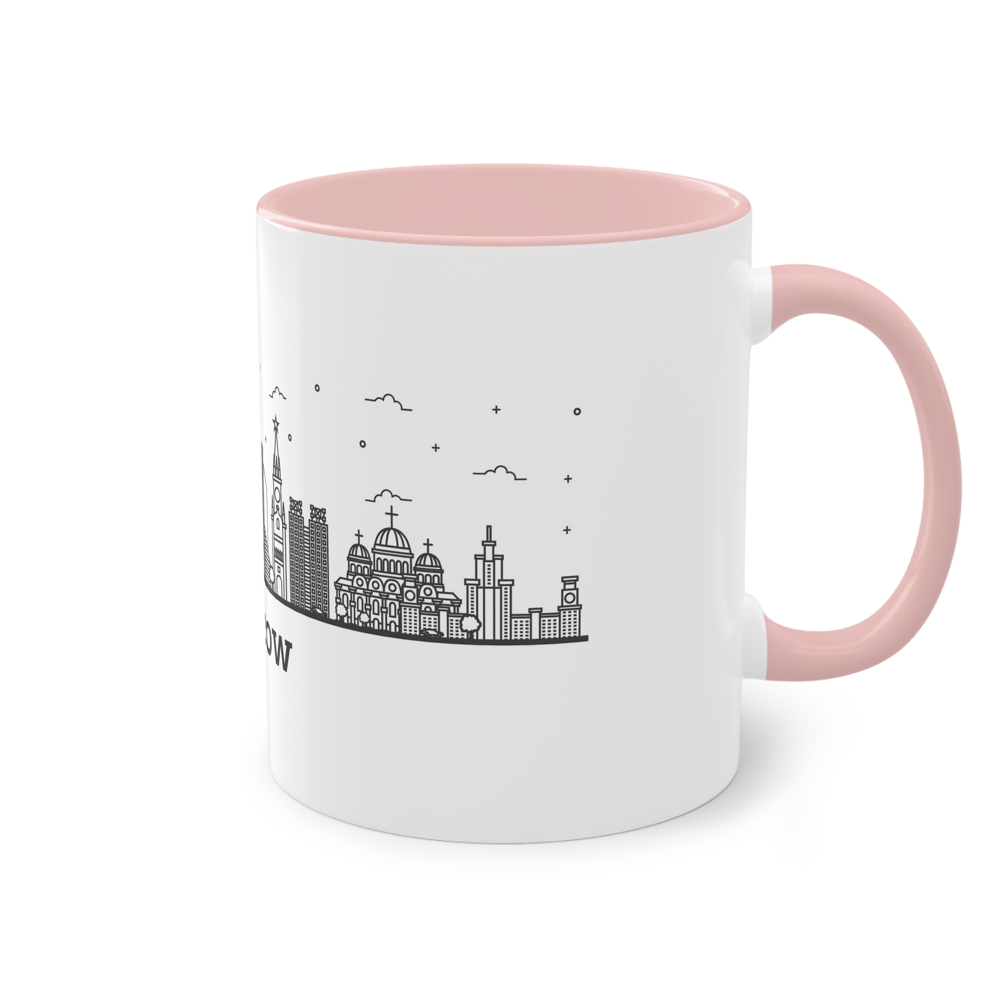 Moscow Outline Bold Two Tone Coffee Mug 11oz - Image 48