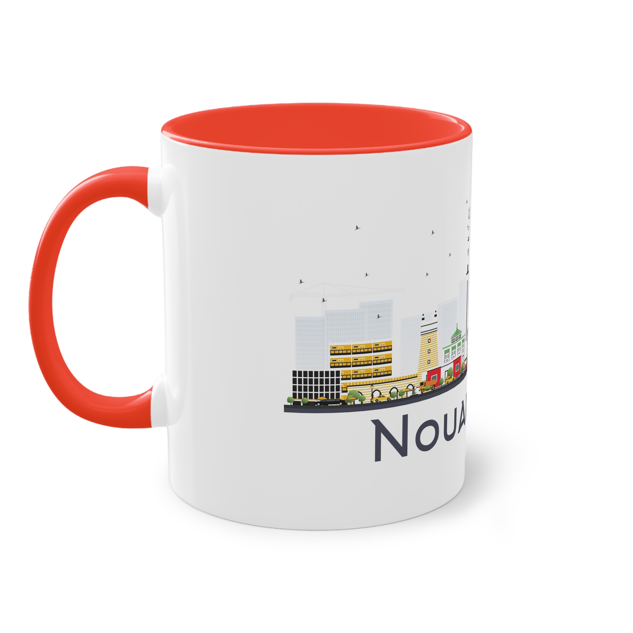 Nouakchott Isolated Two Tone Coffee Mug 11oz - Image 3