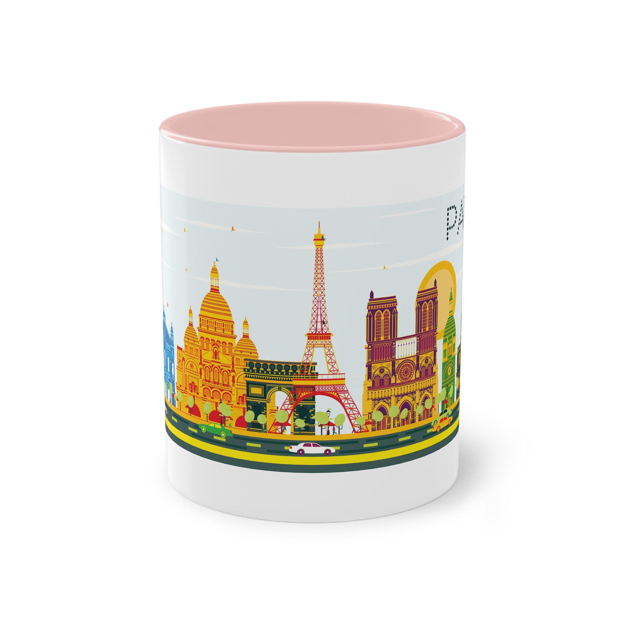 Paris Color Two Tone Coffee Mug 11oz - Image 45