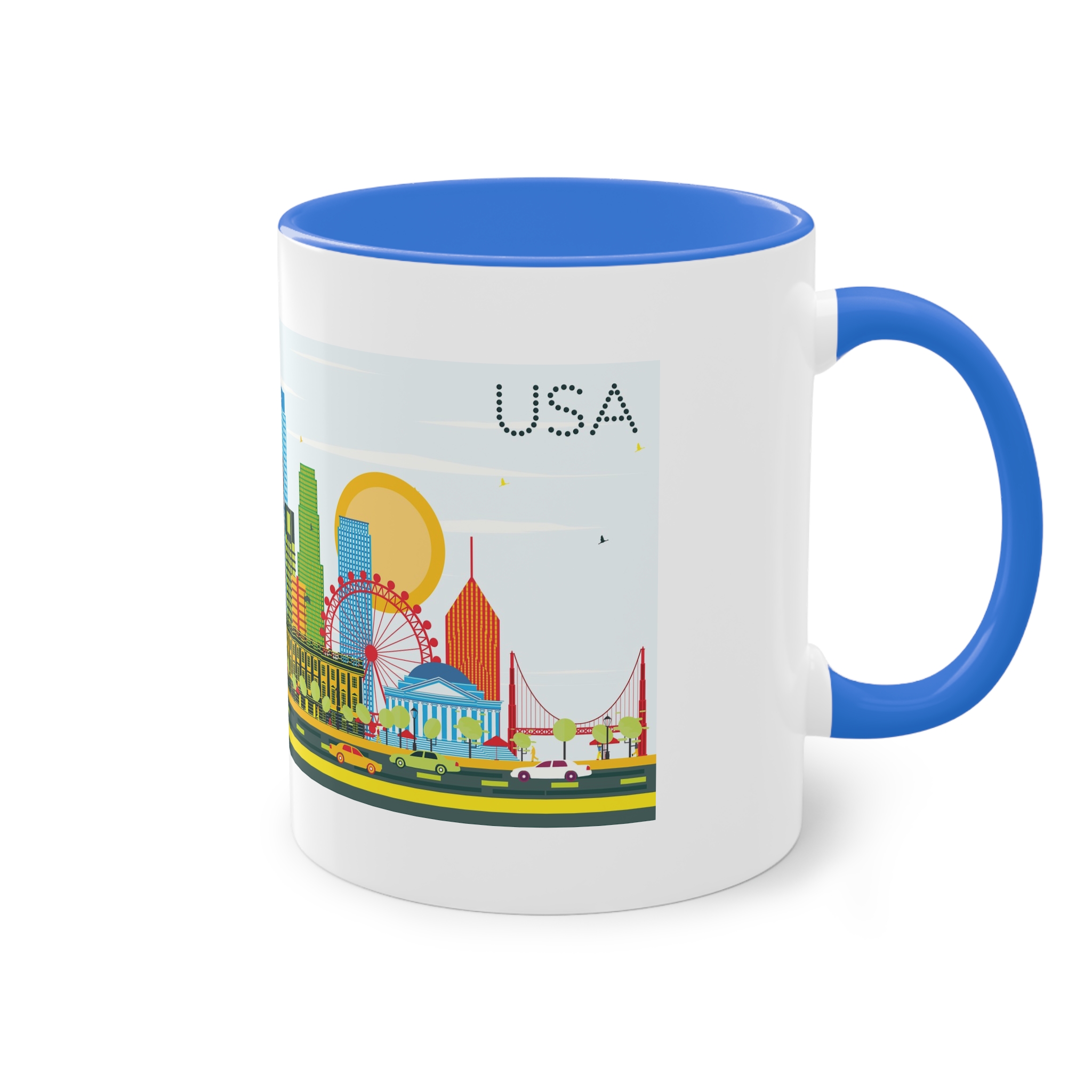 Usa Color Two Tone Coffee Mug 11oz - Image 40