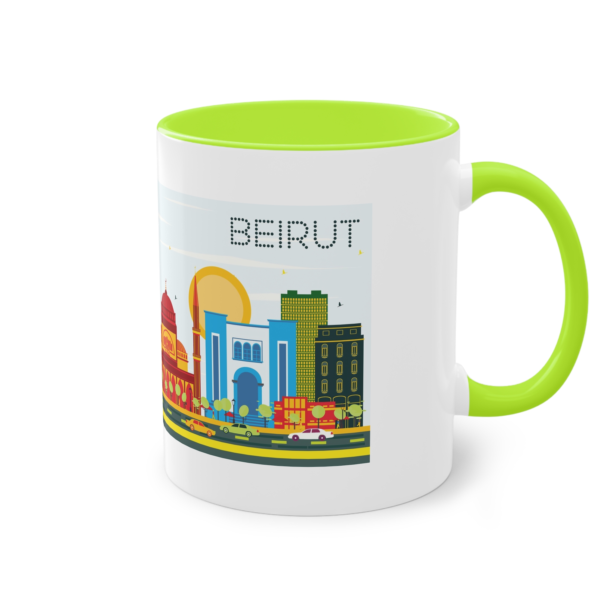 Beirut Color Two Tone Coffee Mug 11oz - Image 28