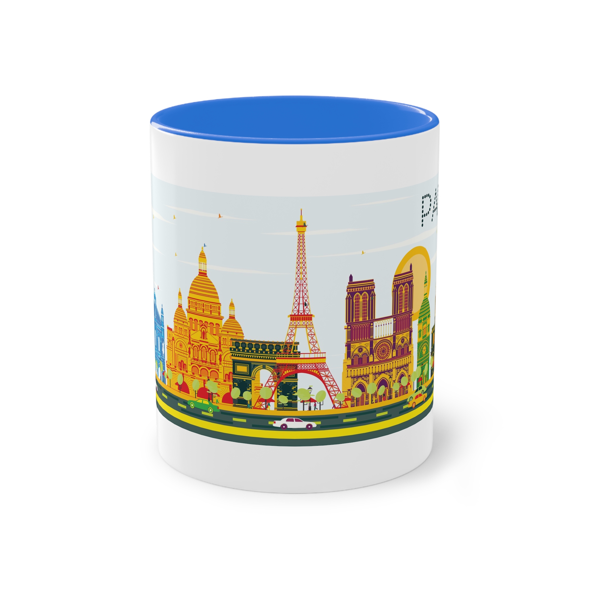 Paris Color Two Tone Coffee Mug 11oz - Image 37