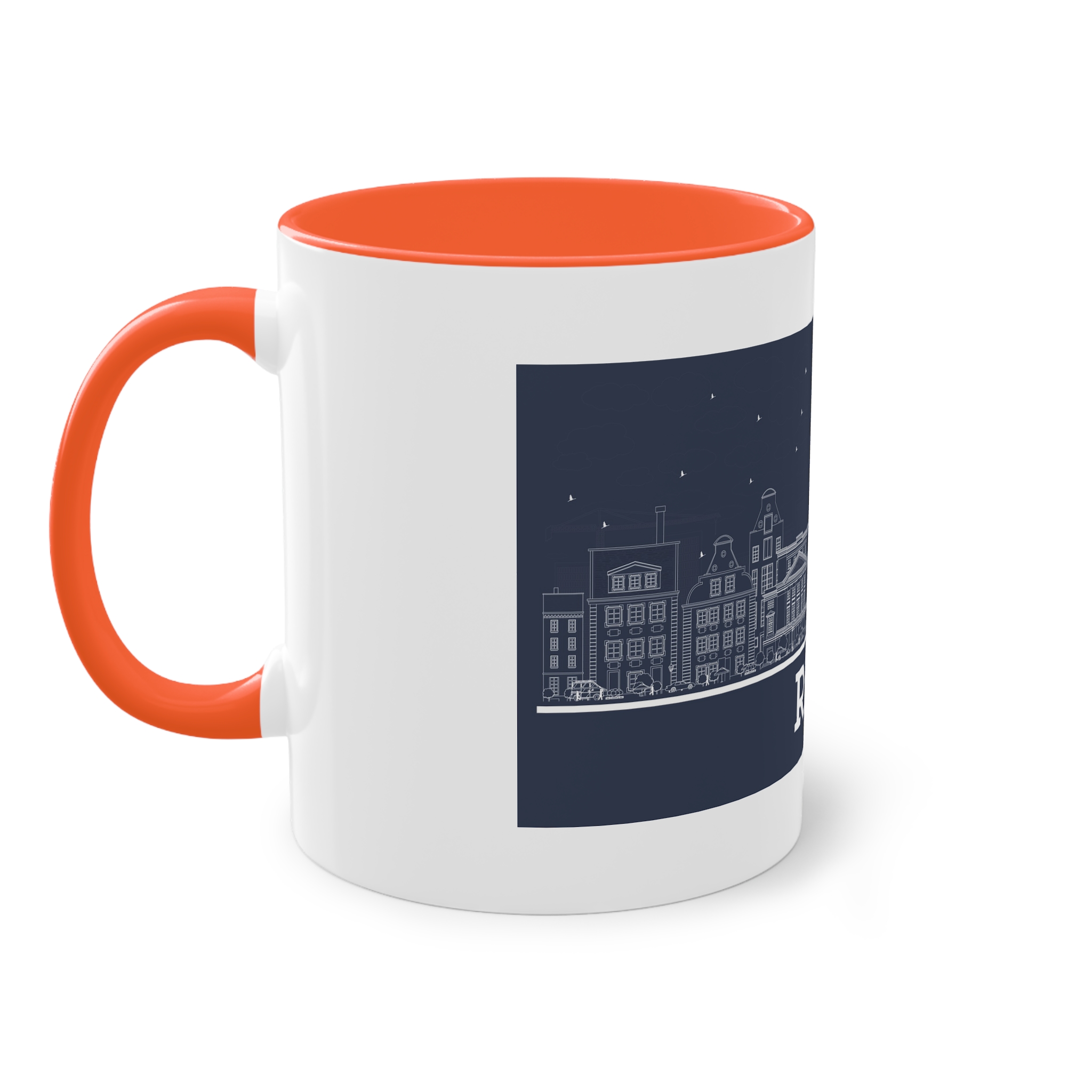 Riga Outline Inverse Two Tone Coffee Mug 11oz - Image 15