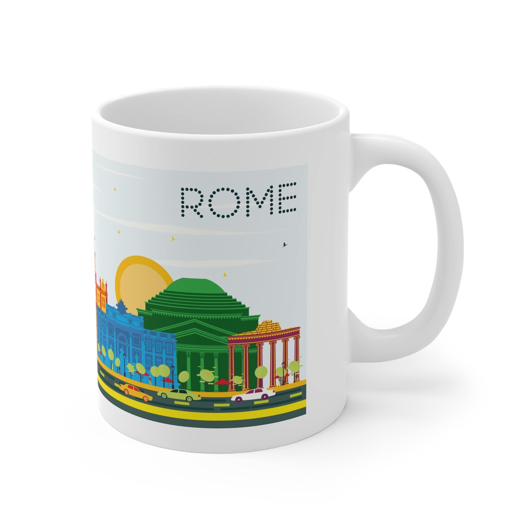 Rome New Color 11oz White Mug - Image 3