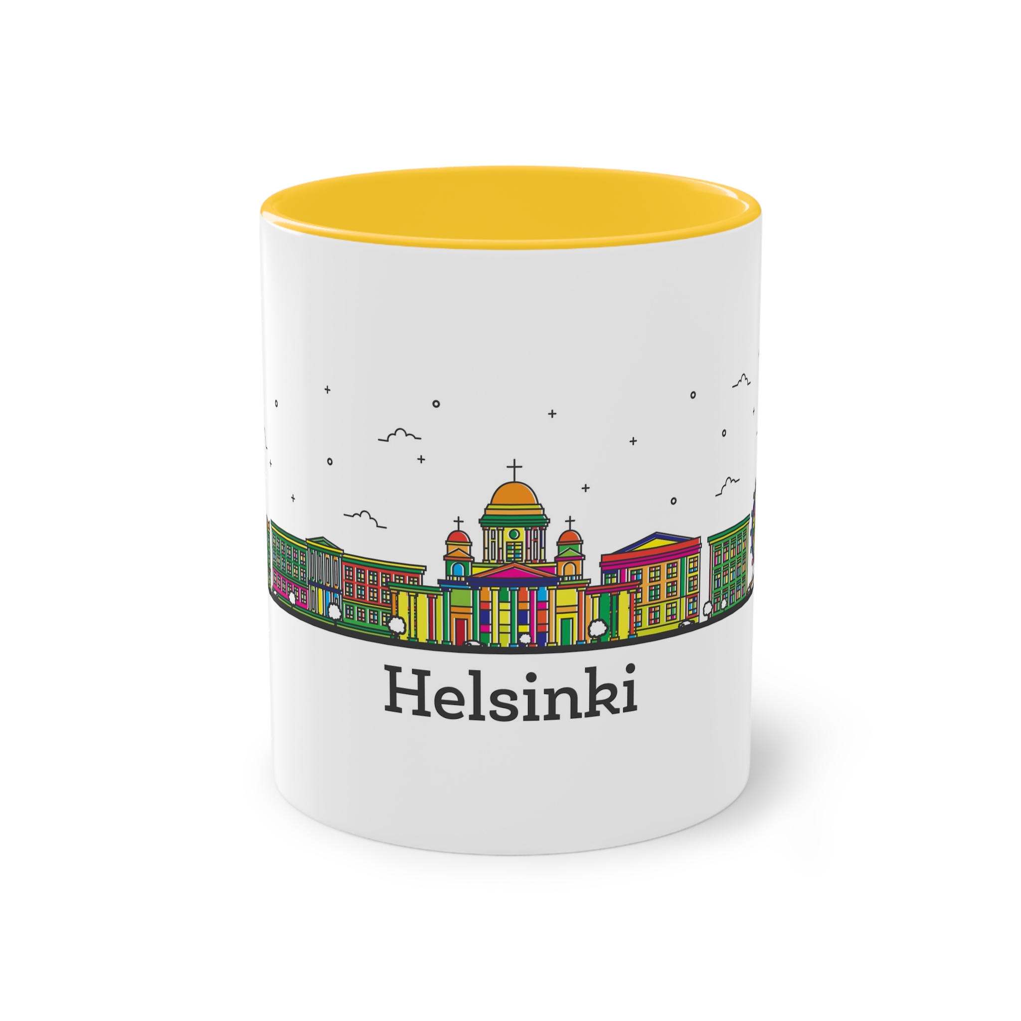 Helsinki Outline Bold Color Two Tone Coffee Mug 11oz - Image 17
