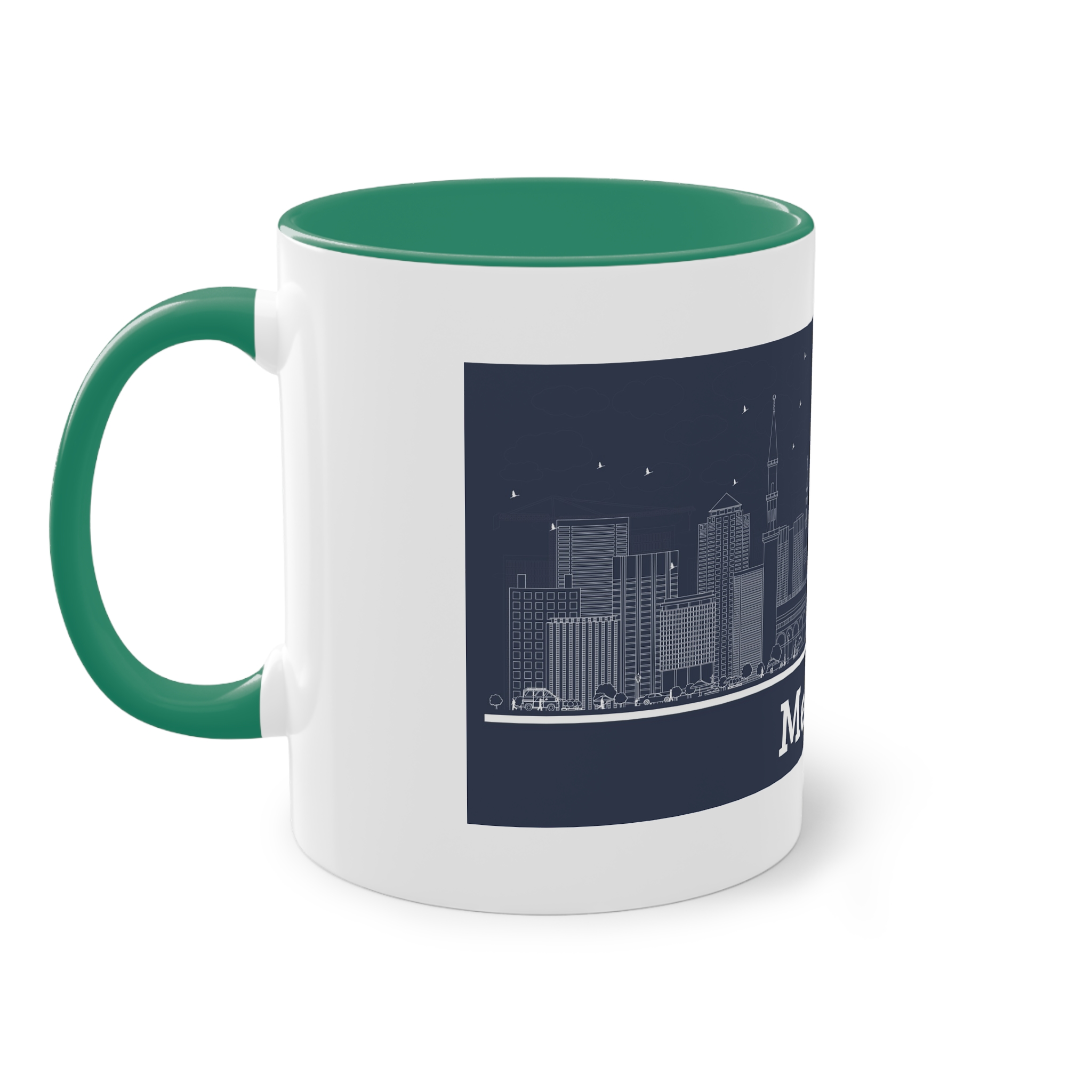 Medina Outline Inverse Two Tone Coffee Mug 11oz - Image 31
