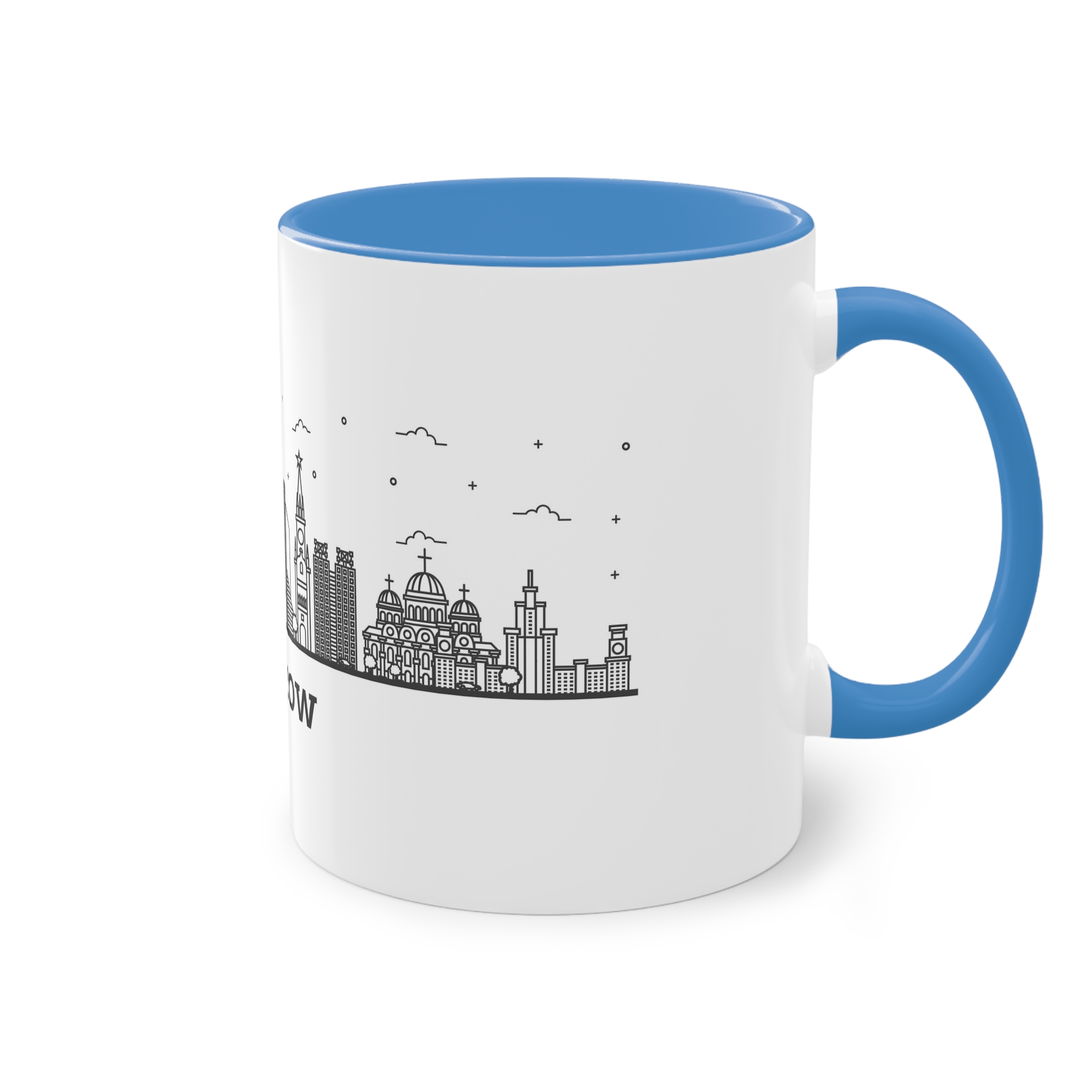 Moscow Outline Bold Two Tone Coffee Mug 11oz - Image 36