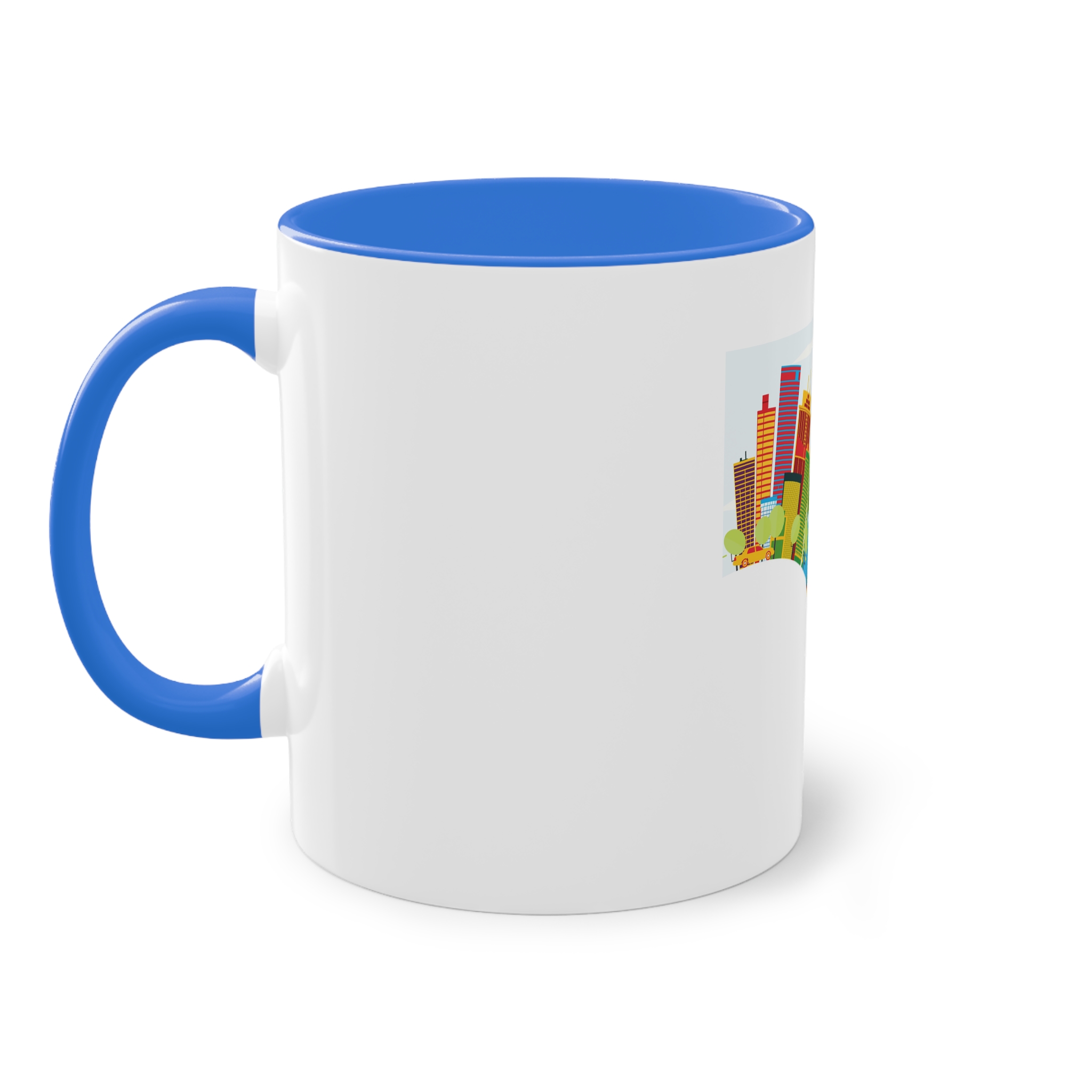 Panama Color Corner Cloud Two Tone Coffee Mug 11oz - Image 39