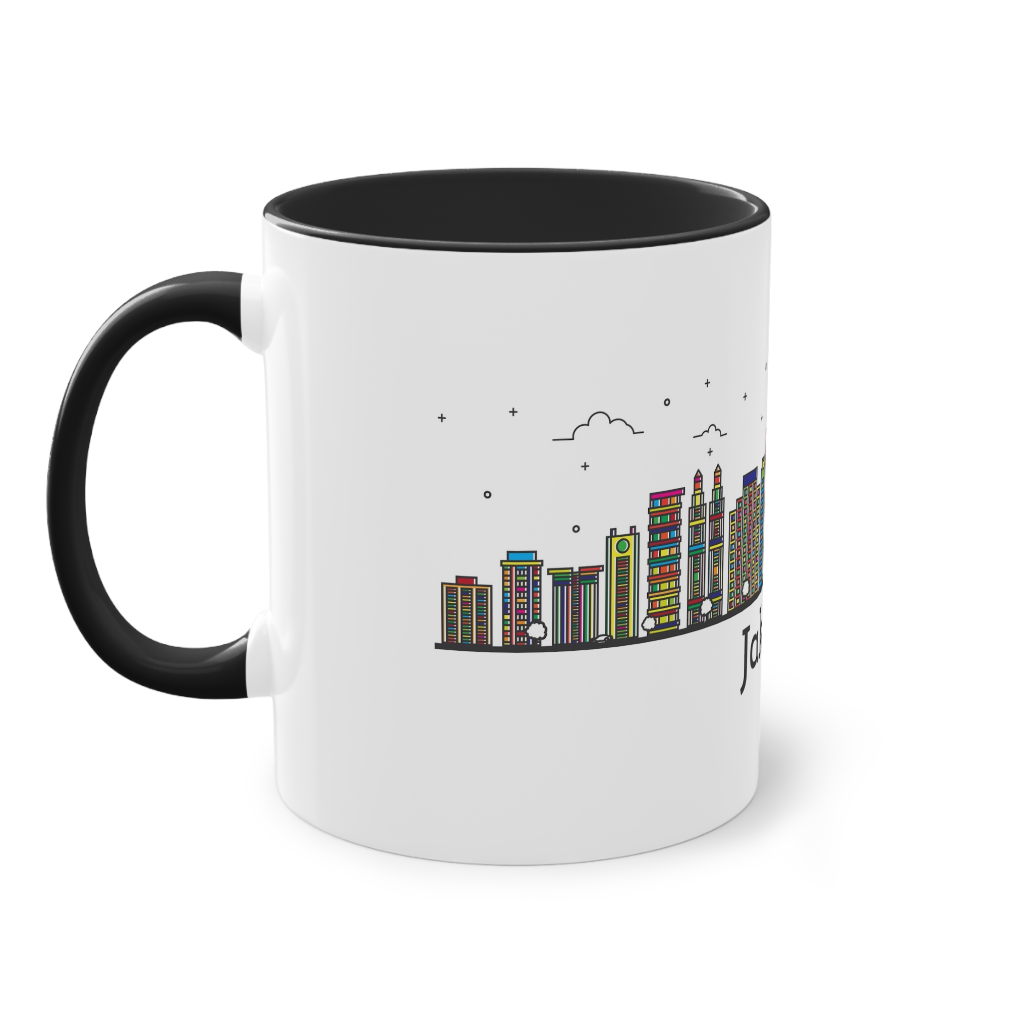 Jakarta Outline Bold Color Two Tone Coffee Mug 11oz - Image 11