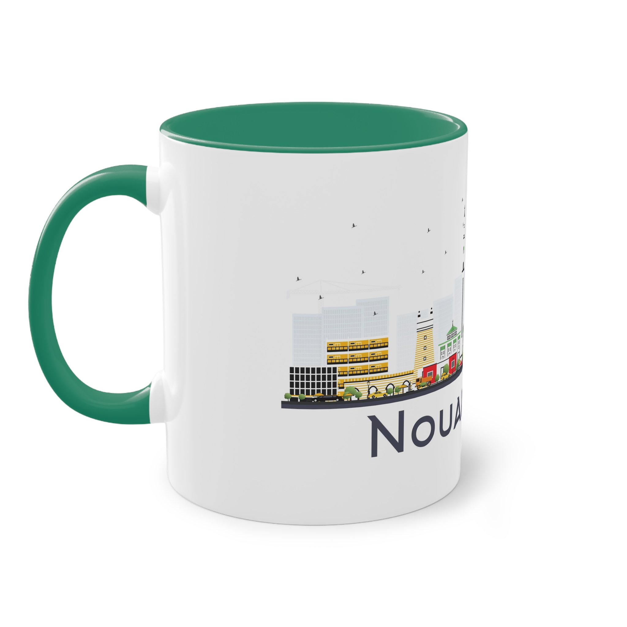 Nouakchott Isolated Two Tone Coffee Mug 11oz - Image 31