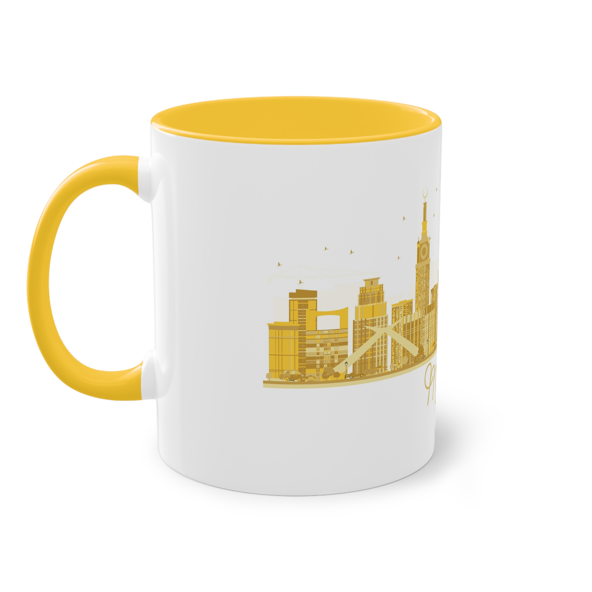 Mecca Golden Silhouette 1 Two Tone Coffee Mug 11oz - Image 19