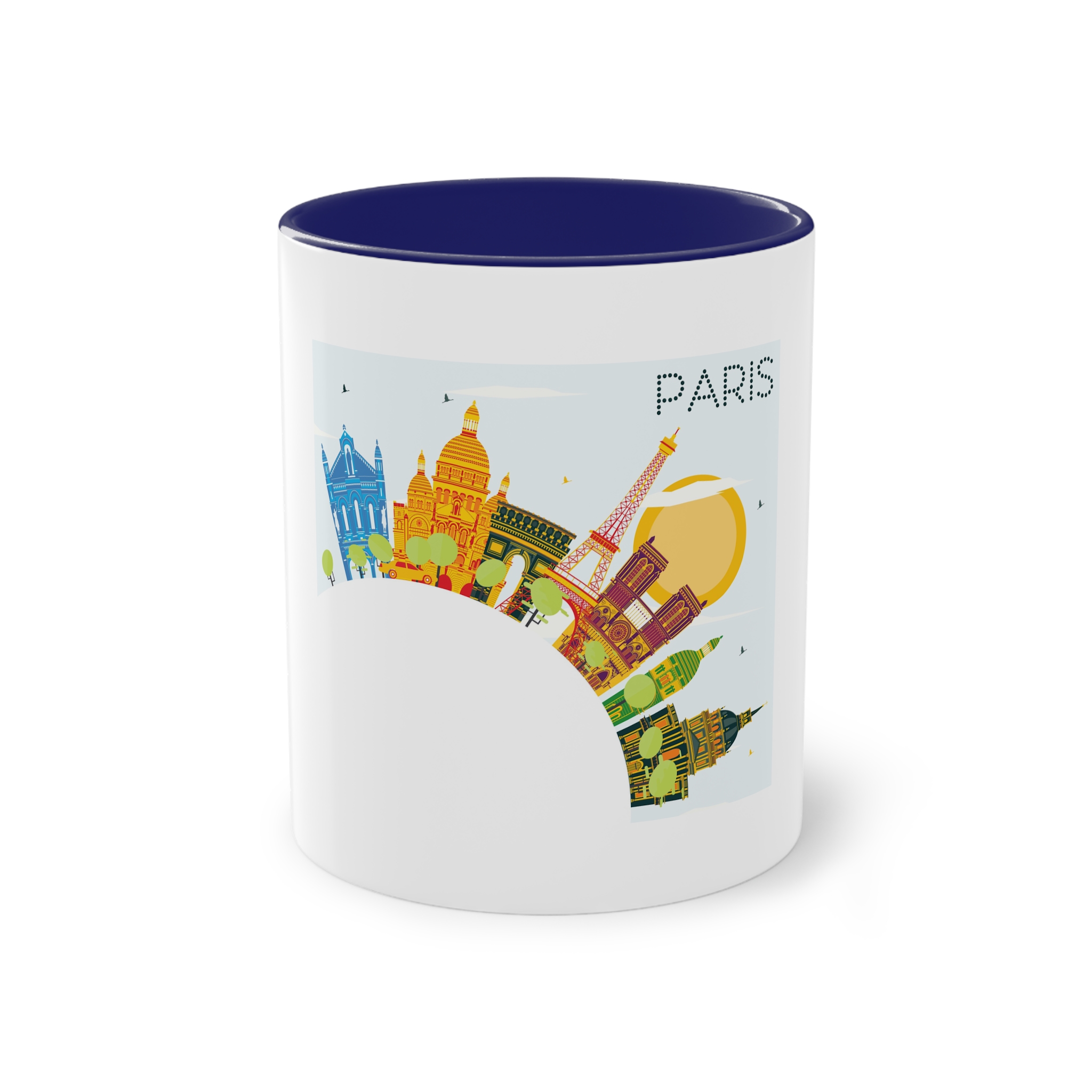 Paris Color Corner Cloud Two Tone Coffee Mug 11oz - Image 41