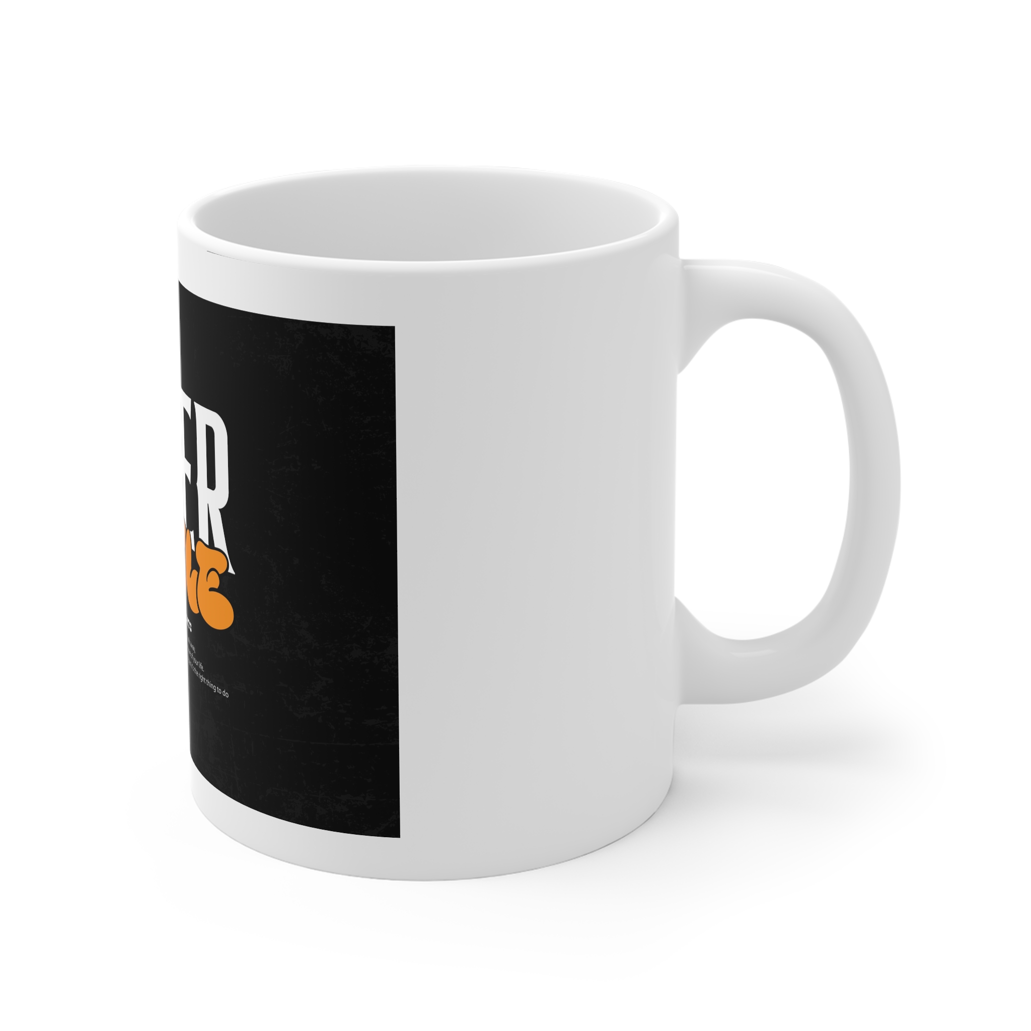 Never Settle 11oz White Mug - Image 3