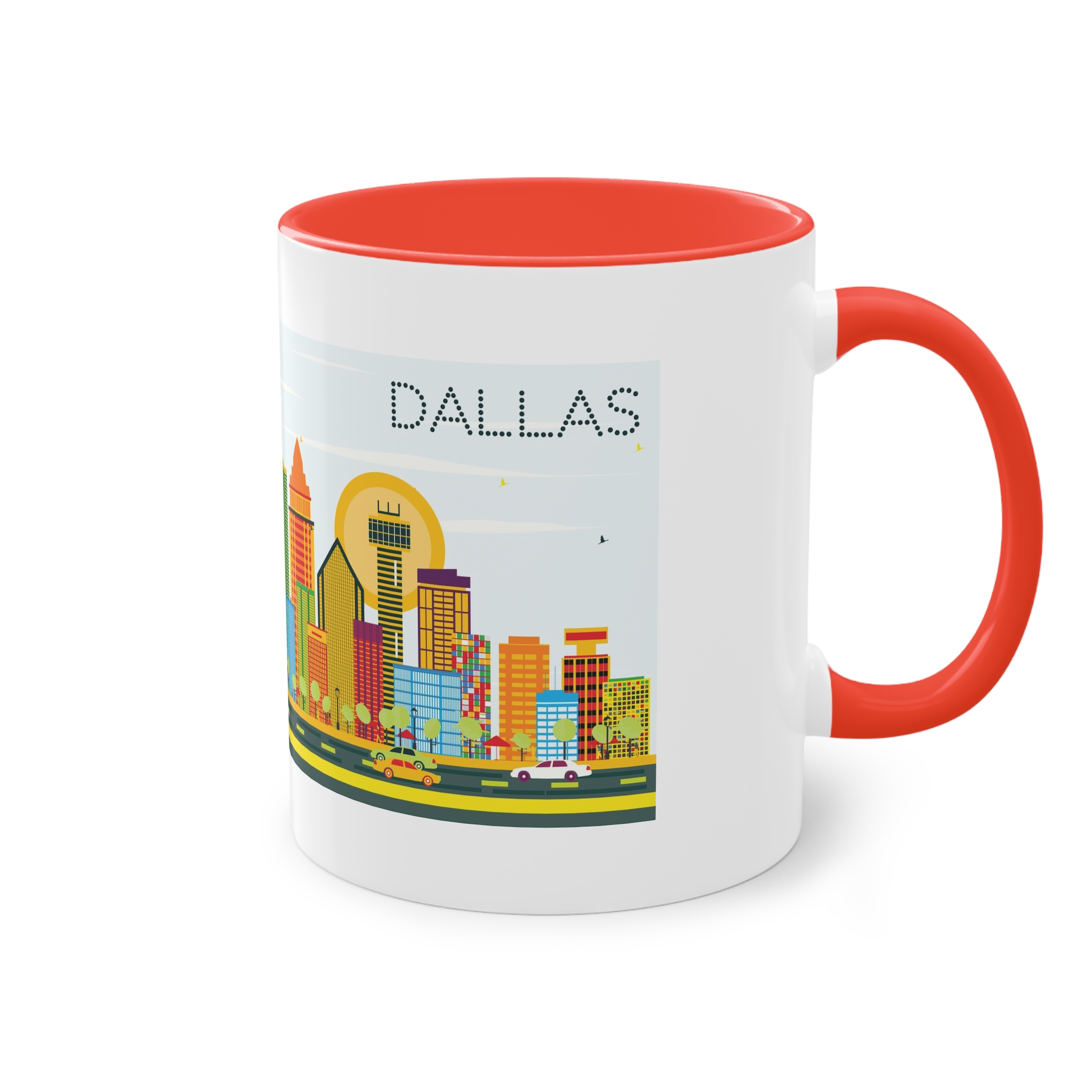 Dallas Color Two Tone Coffee Mug 11oz - Image 4